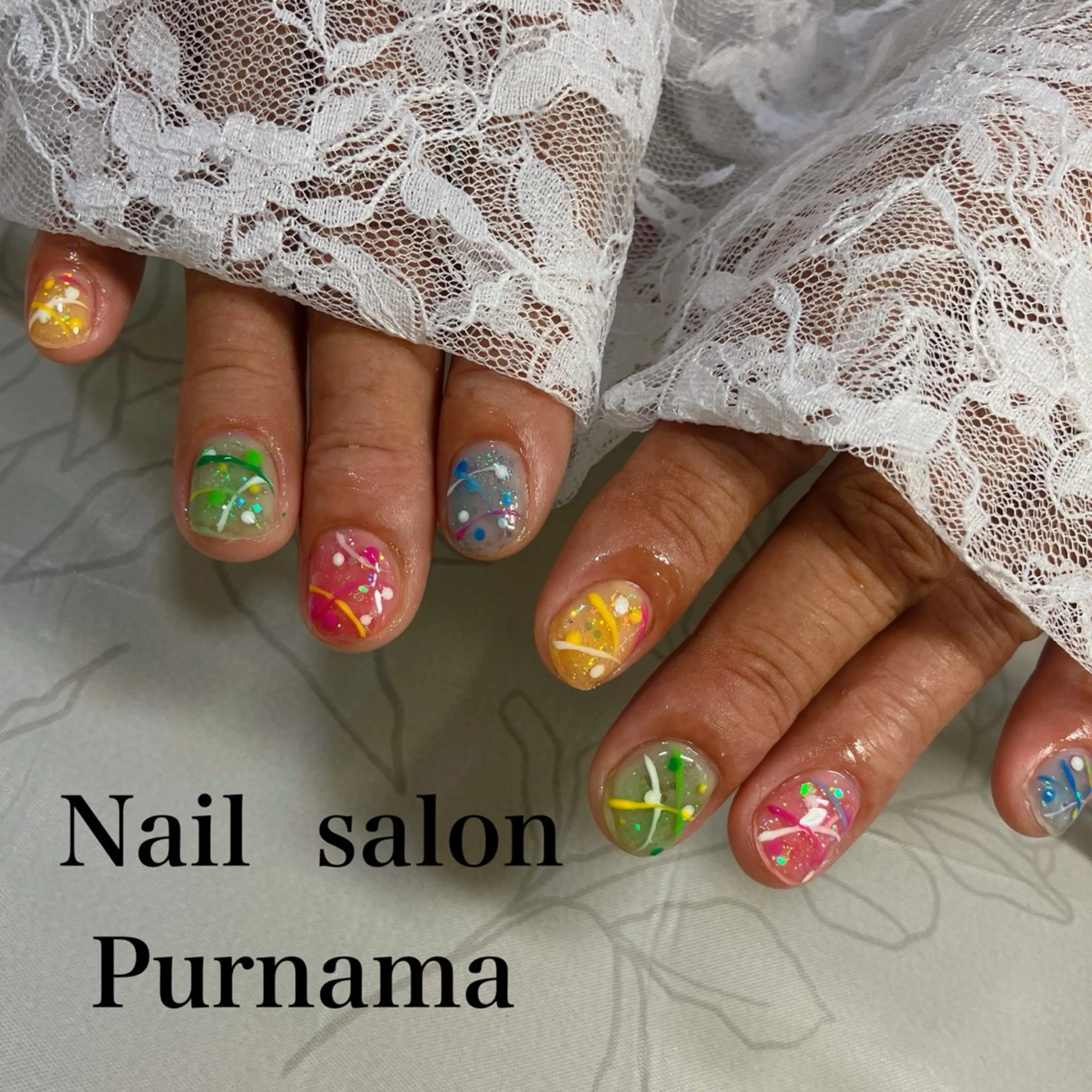 ネイル ハンドネイル Purnama(ﾌﾟﾙﾅﾓ)所属・Purnama あきのネイルデザイン