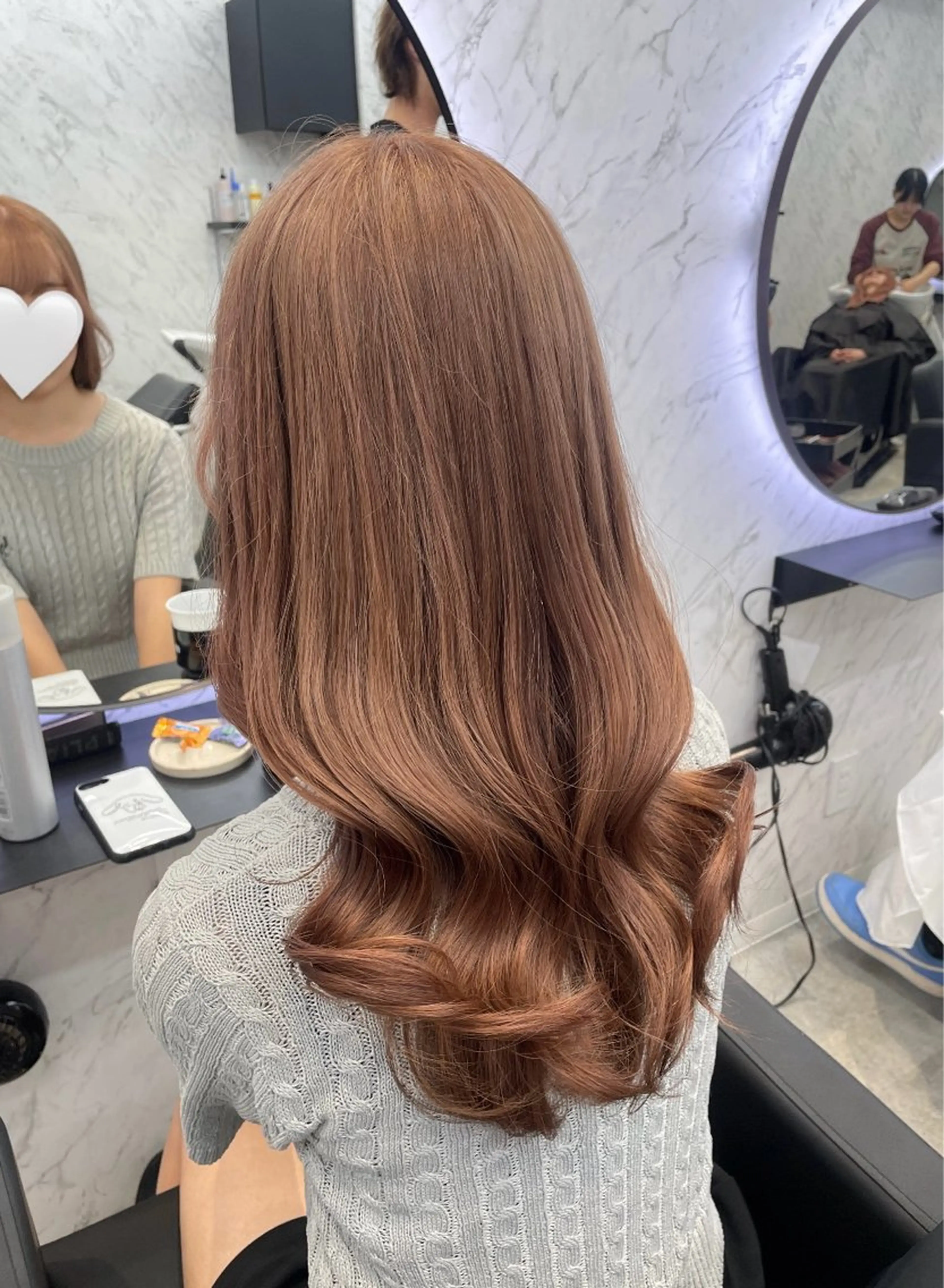 ロング カラー ベージュカラー ミルクティーベージュ hair salon dot. mooda 韓国風サロン 町田店所属・韓国風ヘア🎀🩶 /♡𝓝𝓸𝓪♡のヘアスタイル