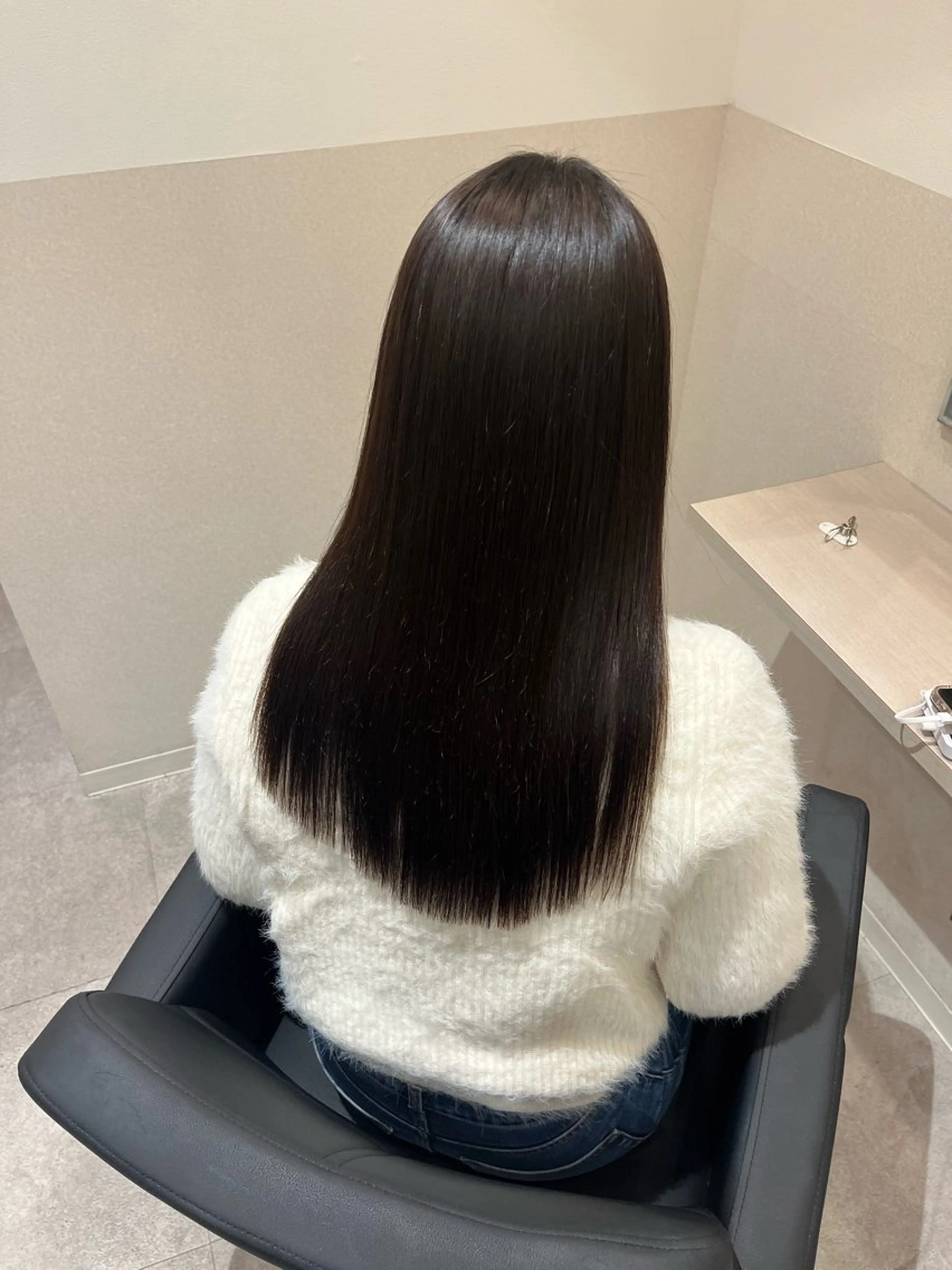 ロング 縮毛矯正 トリートメント Nerine 北千住所属・堤　葵生/韓国ヘア/ 透明感カラーのヘアスタイル