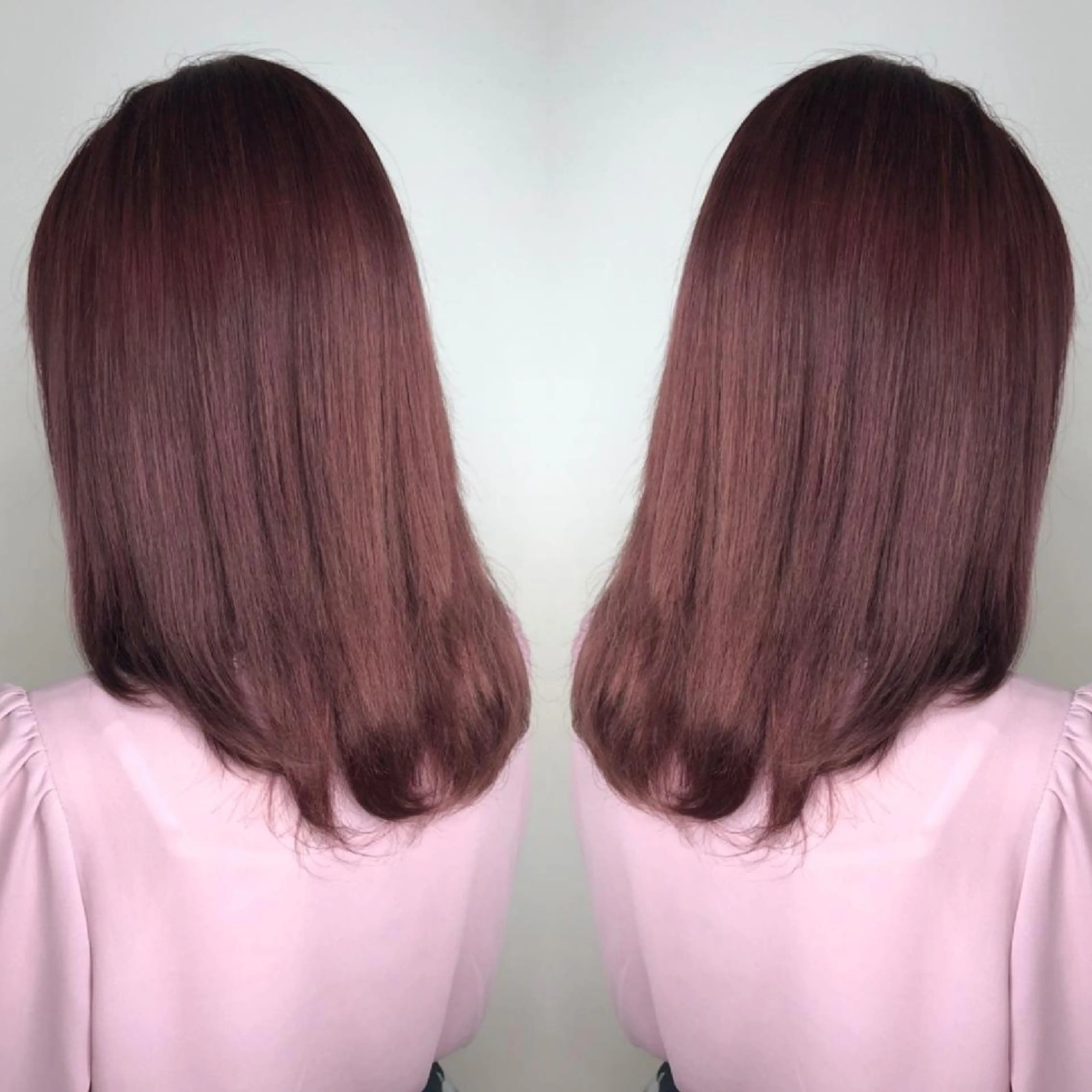 カラー セミロング ダブルカラー 竹内啓太 ボブのヘアスタイル