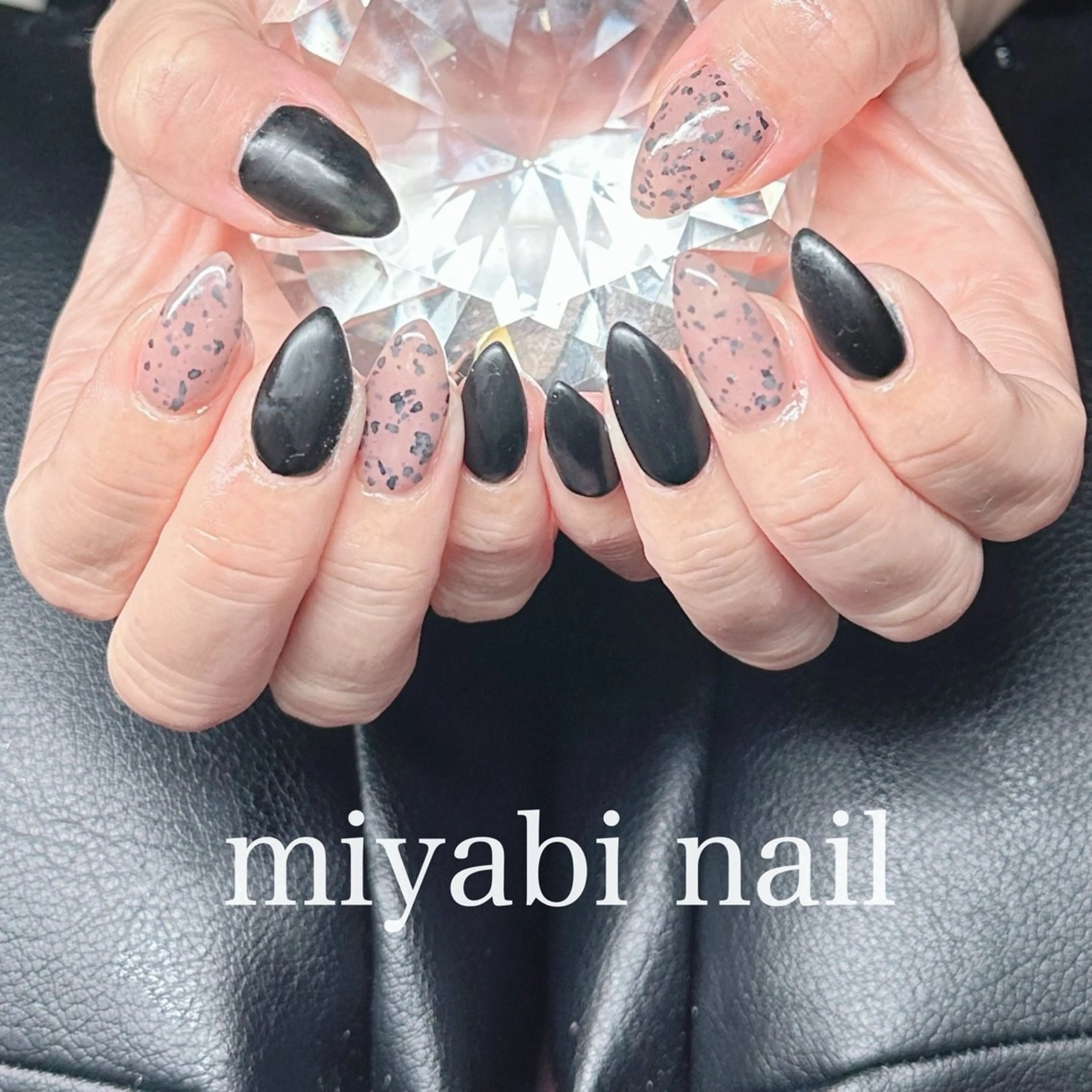 ネイル ジェルネイル マットネイル 持ち込み ピンク ハンドネイル miyabi nail 桂川駅近くのネイルデザイン