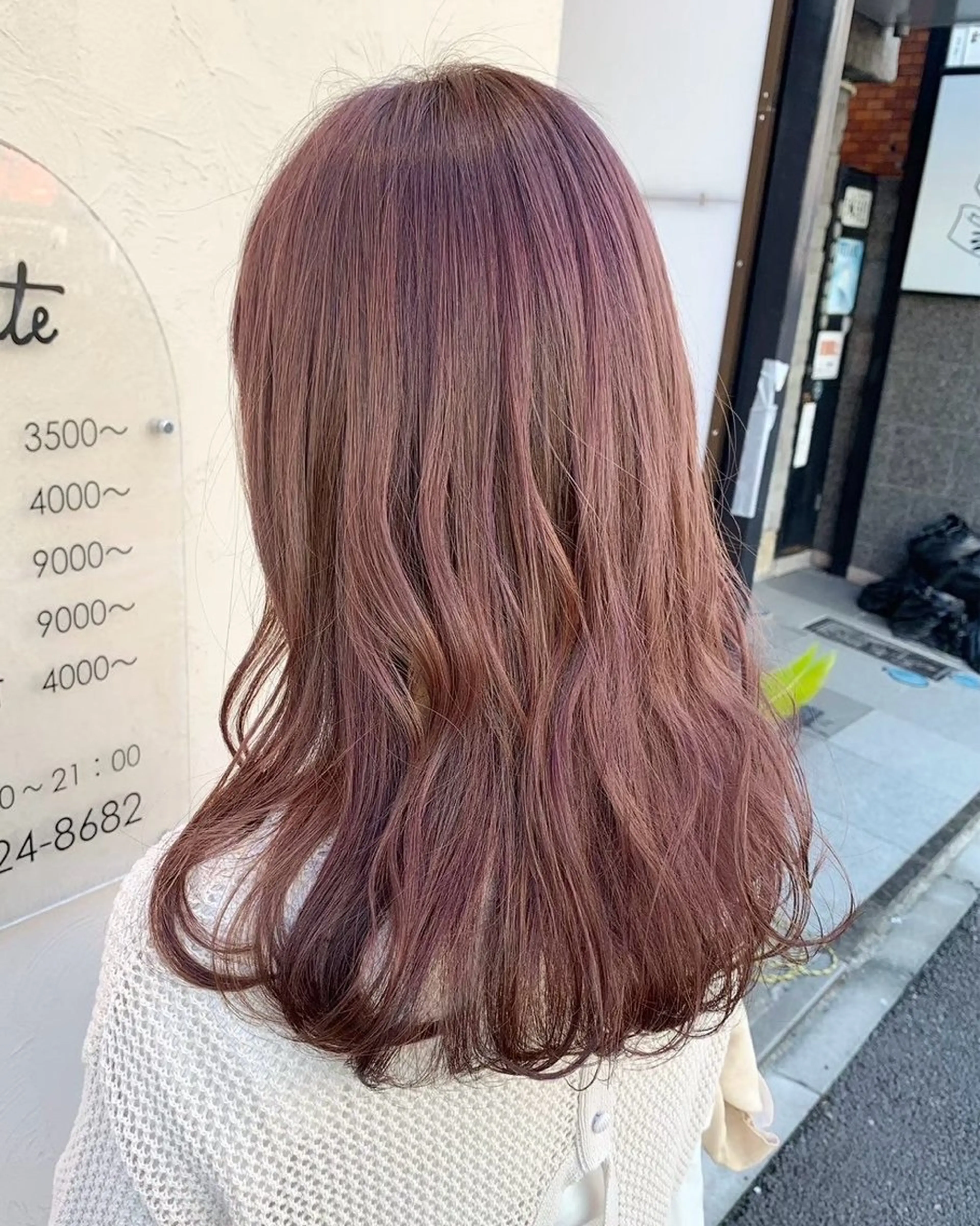 【🌷minimo限定】ケアブリーチ込み🪽‪ブリーチ + 透明感カラー + Aujua4stepトリートメント💜の写真