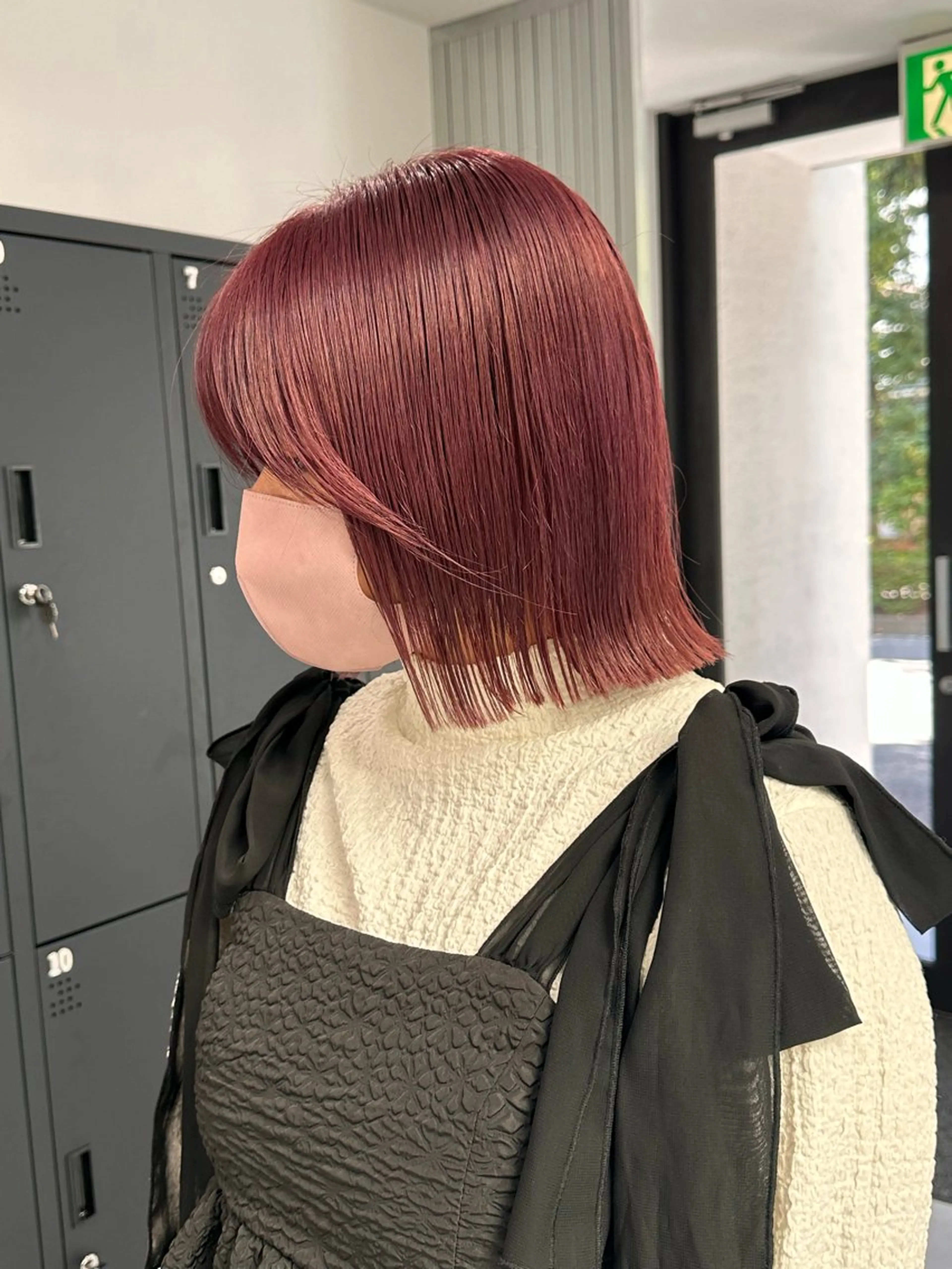 ショート カラー ヘアカラー トリートメント ピンクベージュ/新潟 万代/高橋桃葉🍑のヘアスタイル