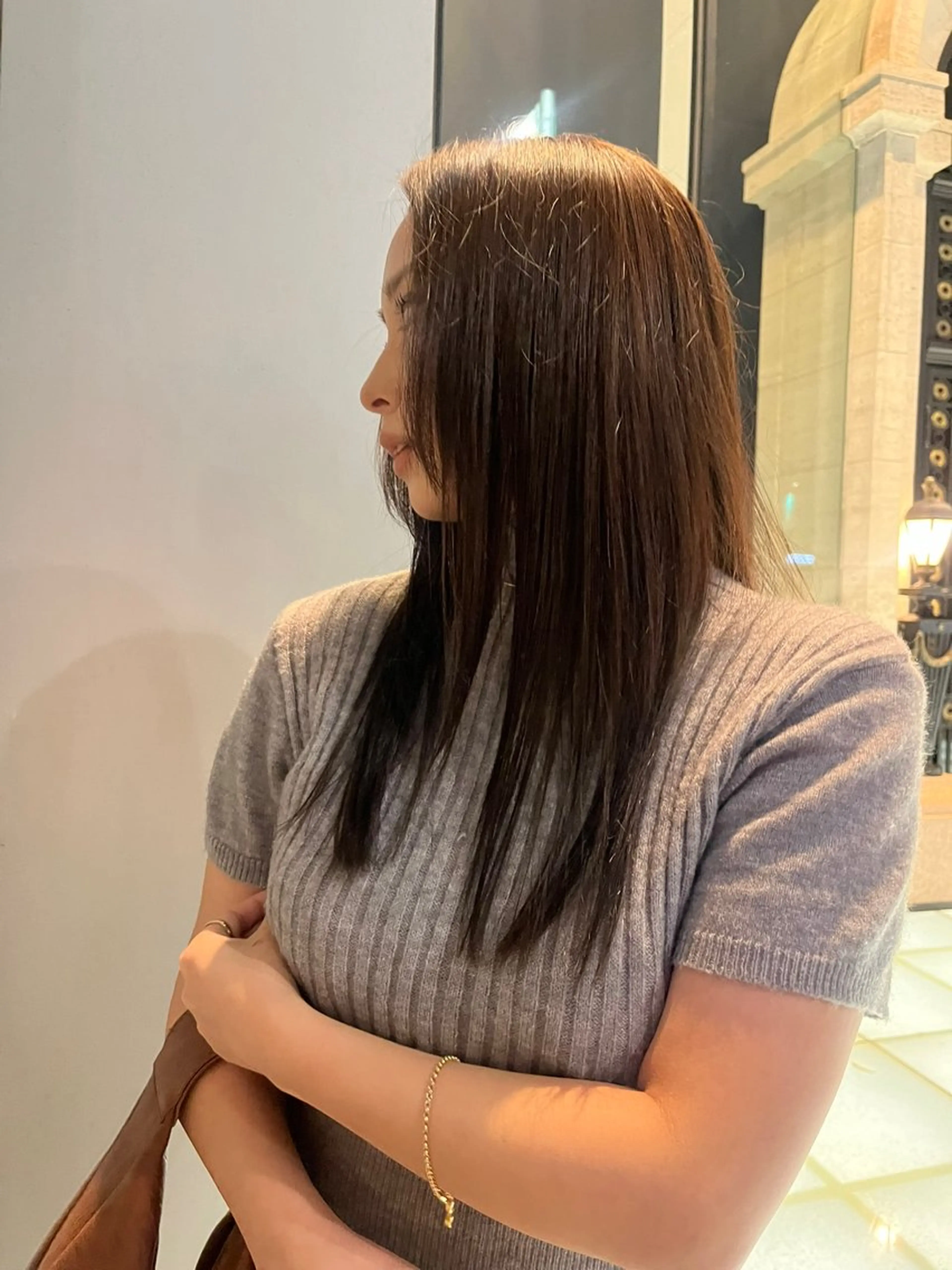 カラー ヘアカラー ひなこ♡艶カラー/ ベージュ🤍透明感のヘアスタイル