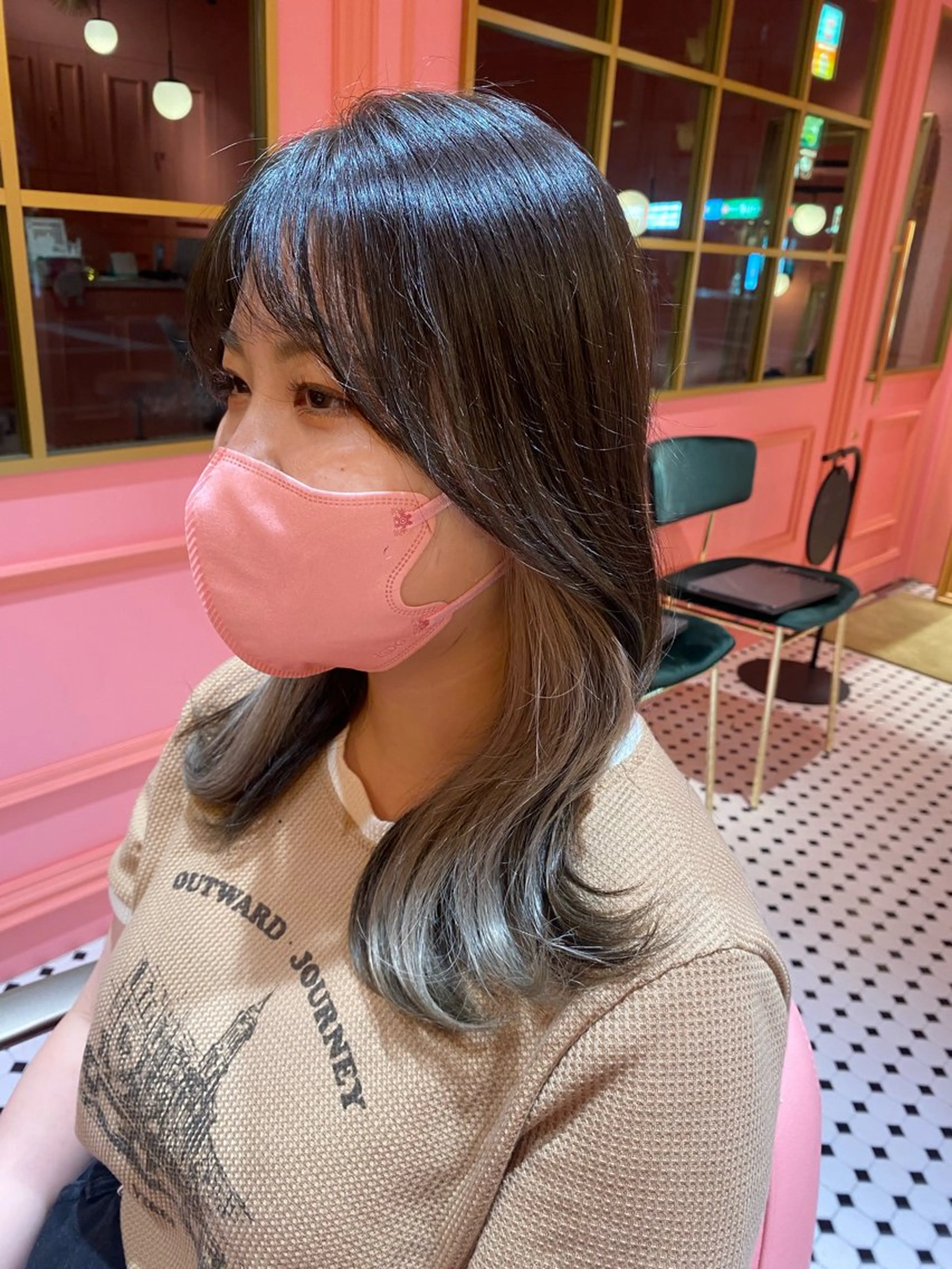 ミディアム カラー miyu カットモデル募集中のヘアスタイル