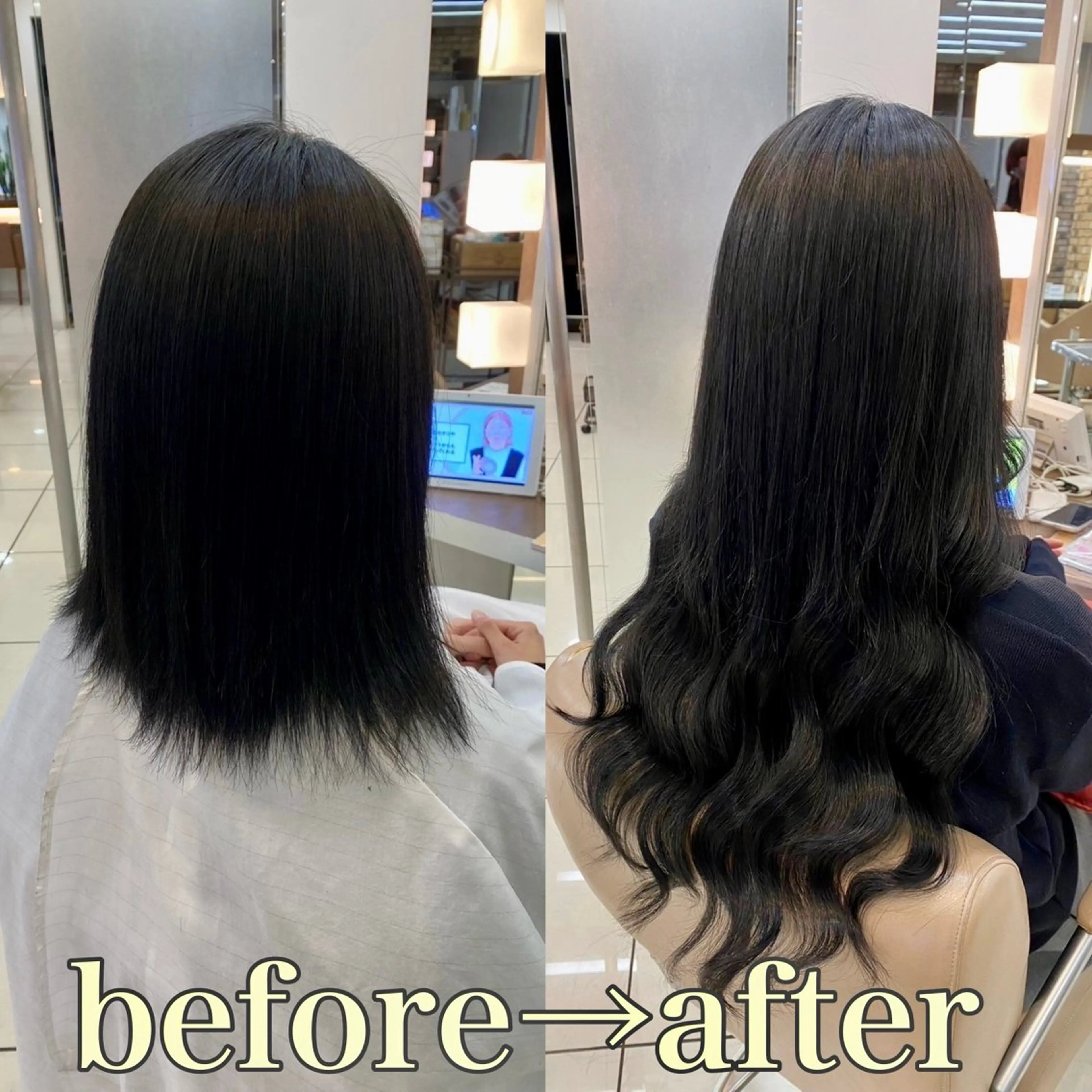 ロング 羽エクステ/シール エクステ/横浜駅5分のヘアスタイル