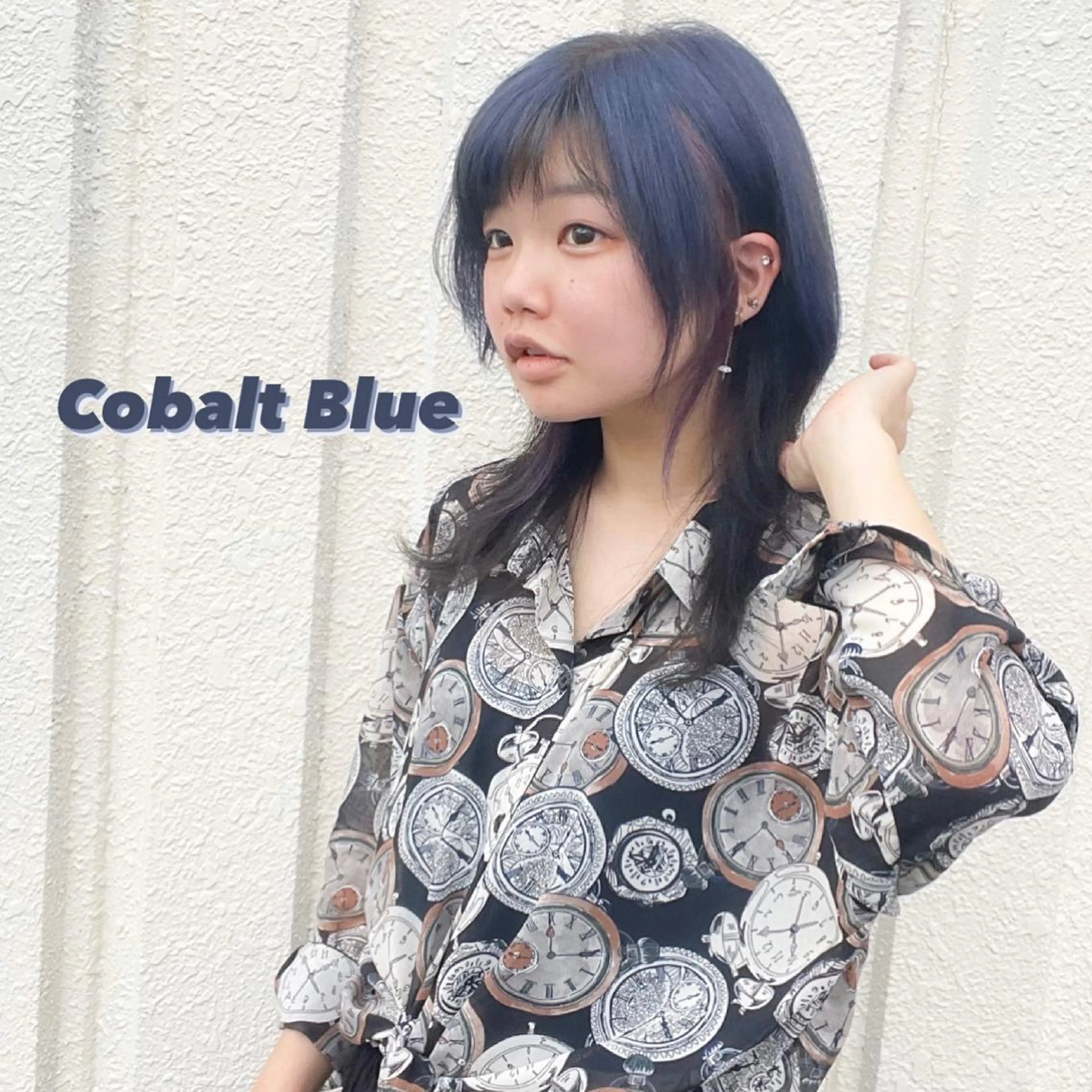 ロング カラー ブルーカラー パープルカラー TJ天気予報 豊田 /松岡さくらのヘアスタイル