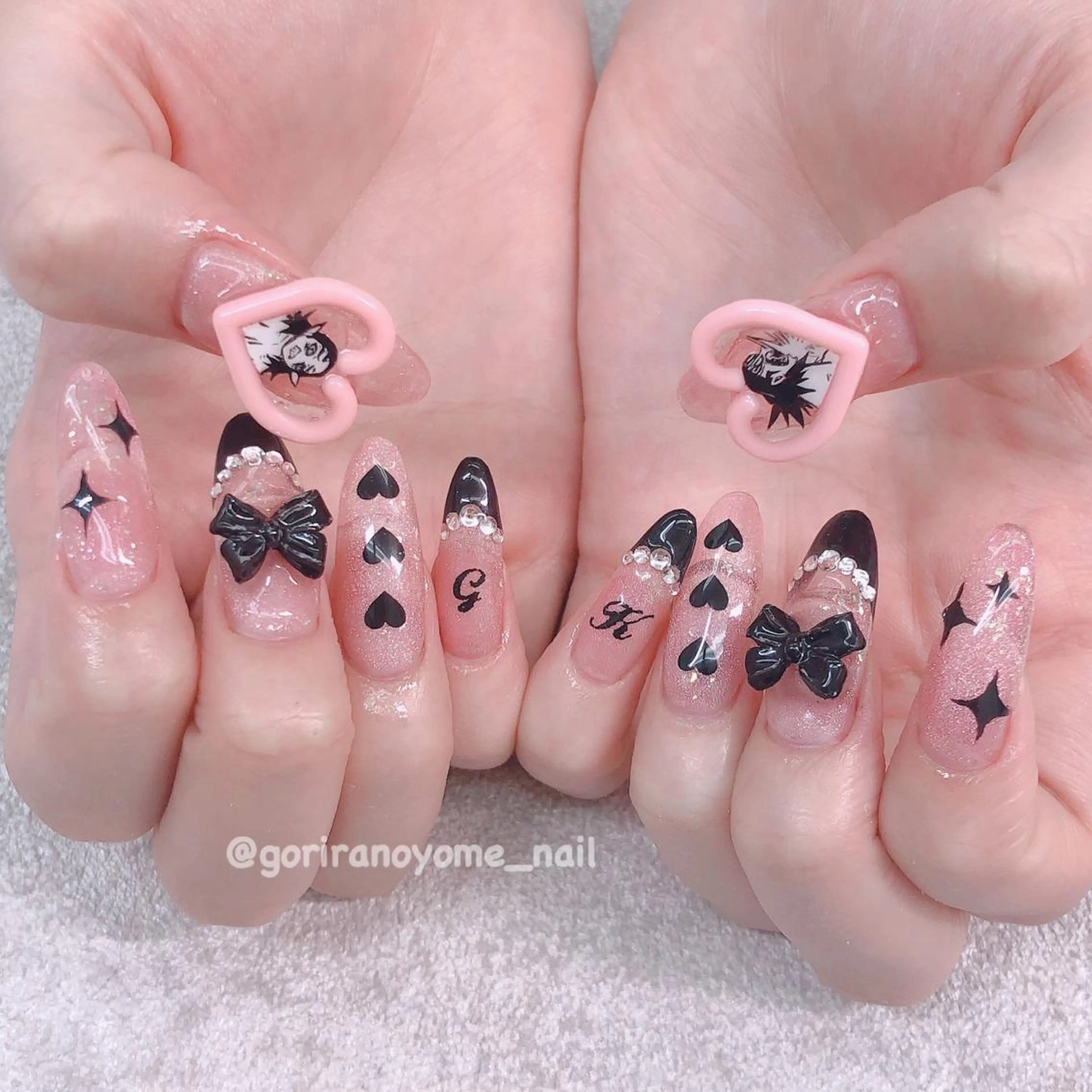 ネイル リボン ハンドネイル ナナイチゼロ I.Naoのネイルデザイン