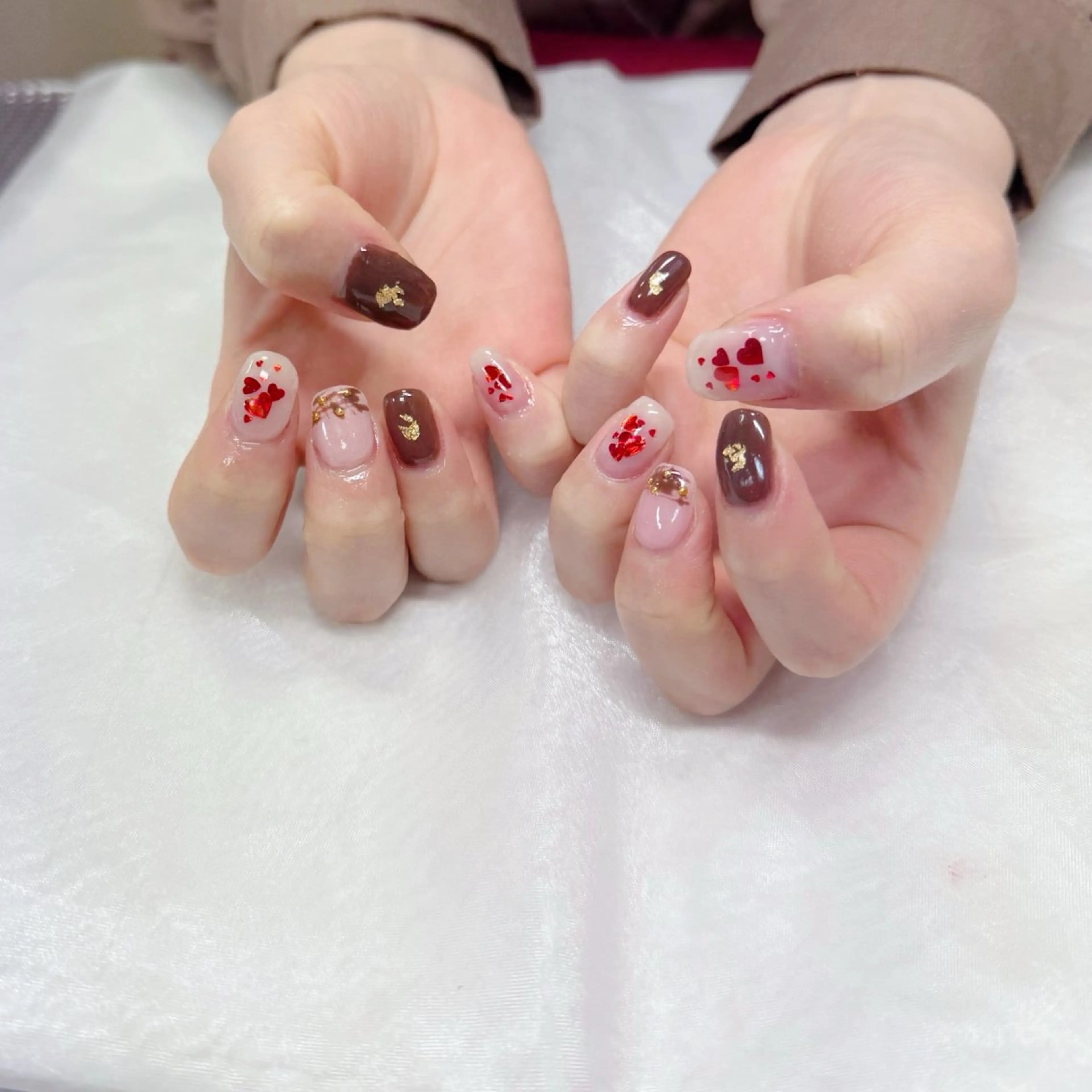 ネイル ハート バレンタイン maruyasu. yのネイルデザイン