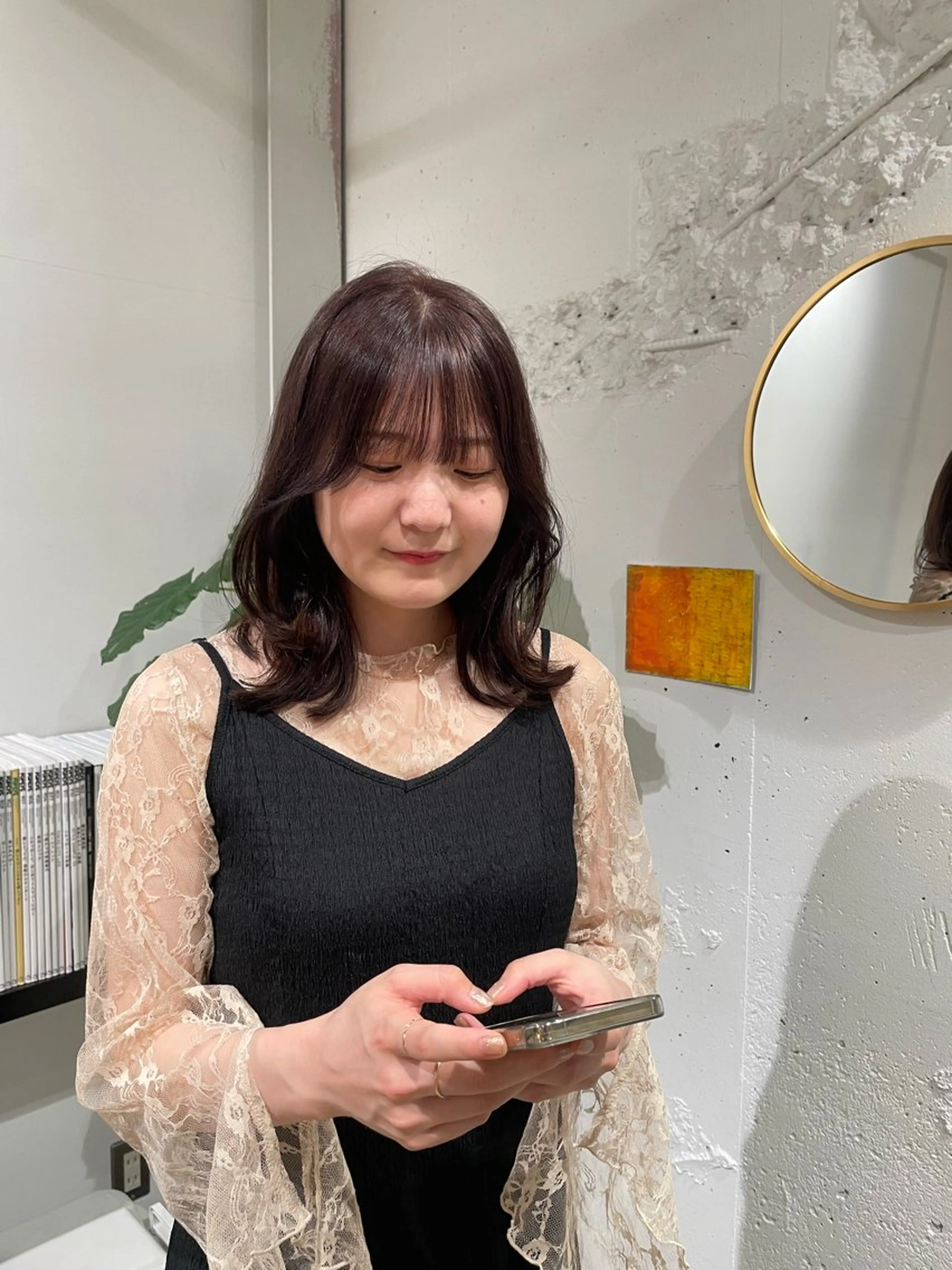 ミディアム くびれヘア くびれレイヤー レイヤーカット yearn所属・naho✂︎bob/ layerのヘアスタイル