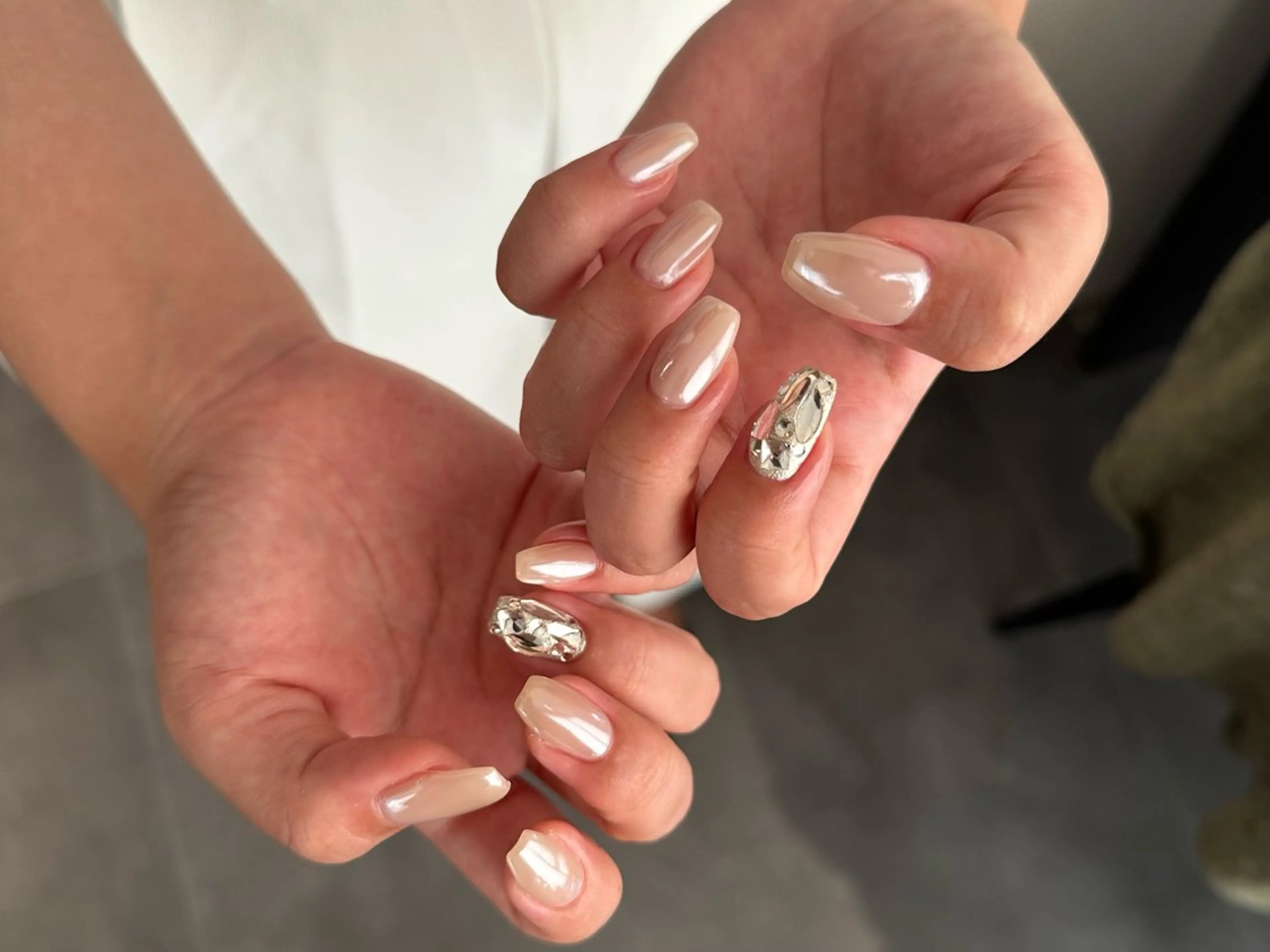 ネイル ホワイト ハンドネイル etorca nailのネイルデザイン