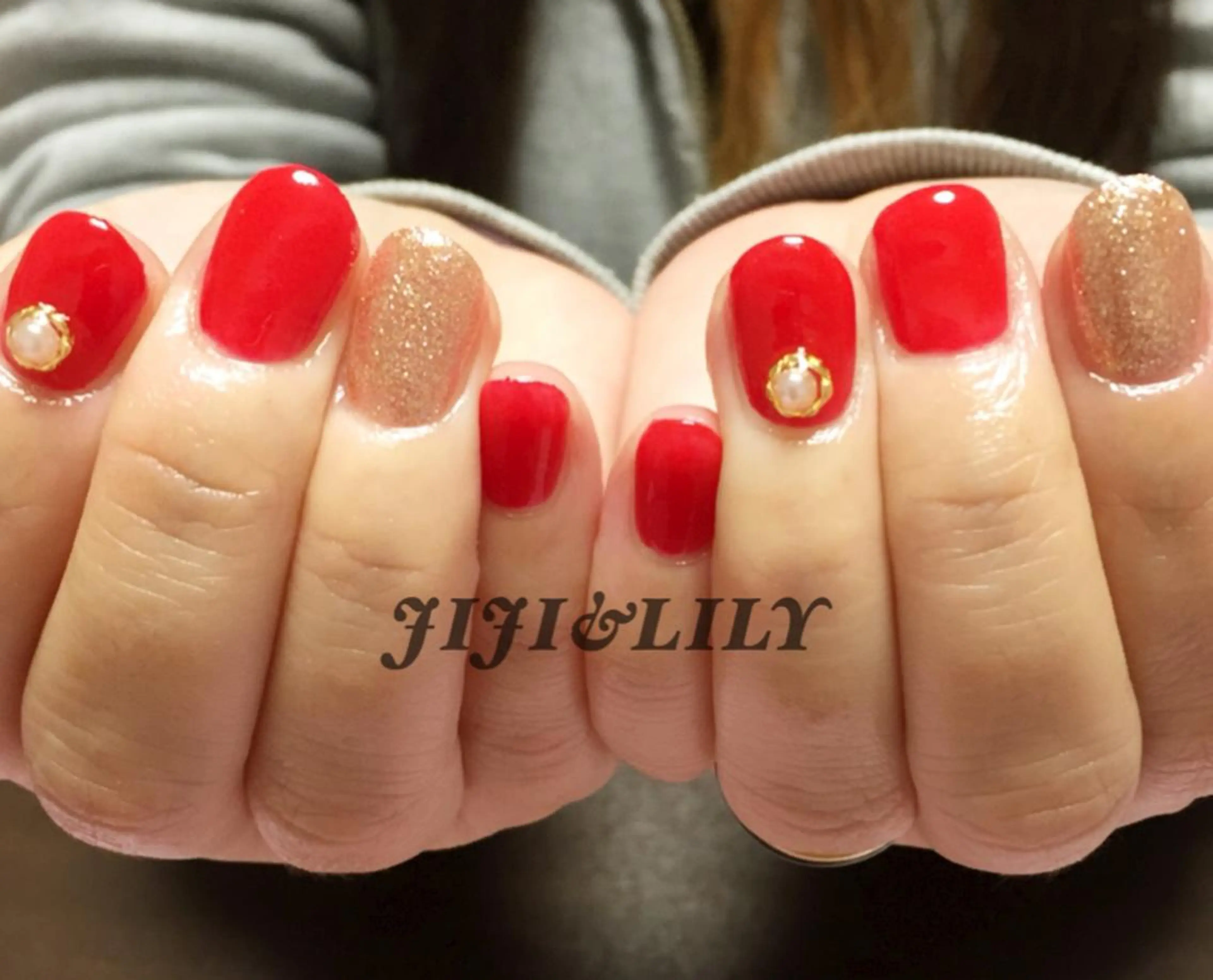 ネイル ゴールド ラメ(グリッター) ワンカラーネイル 豊田 圭子のネイルデザイン