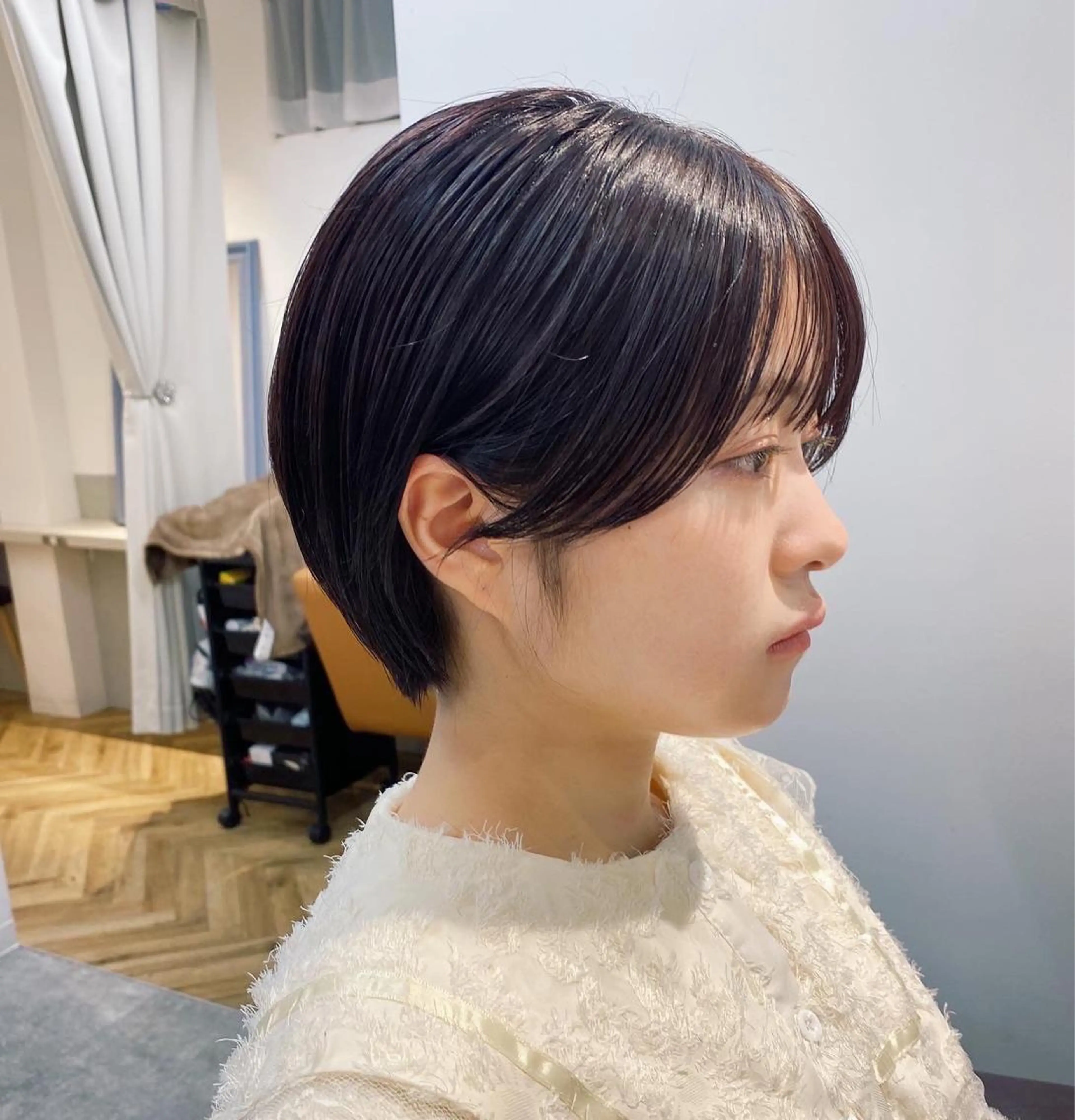 ショート カラー カット ヘアカラー トリートメント IVORY.所属・🟩白髪ぼかし/ボブ /ショートヘア/大司のヘアスタイル