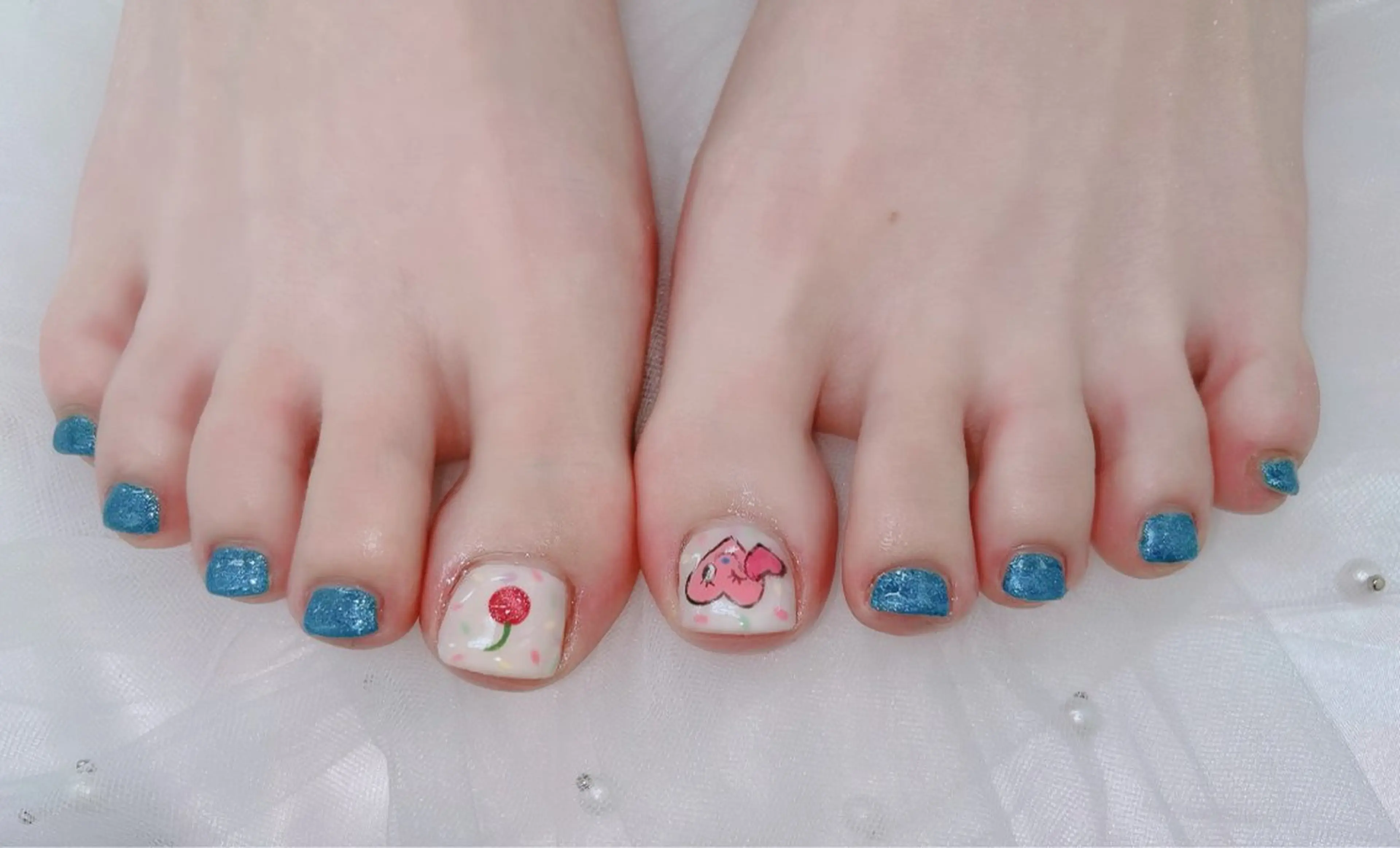 (オフなし)フット親指アートの写真