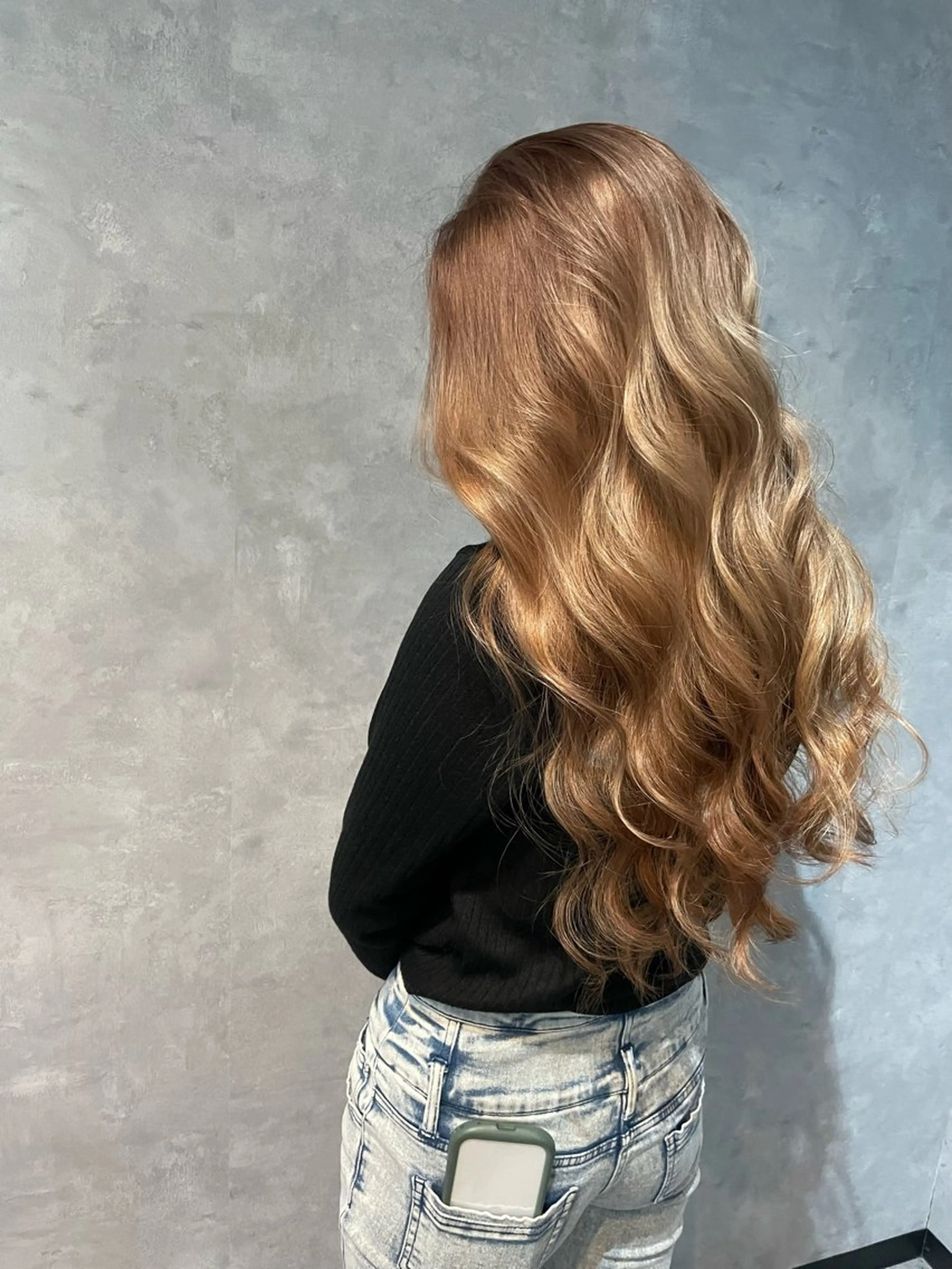 ロング ミストバング ハイライト 髪質改善 ヨシンモリ 韓国風ヘア HAIR SMILE COEURのヘアスタイル