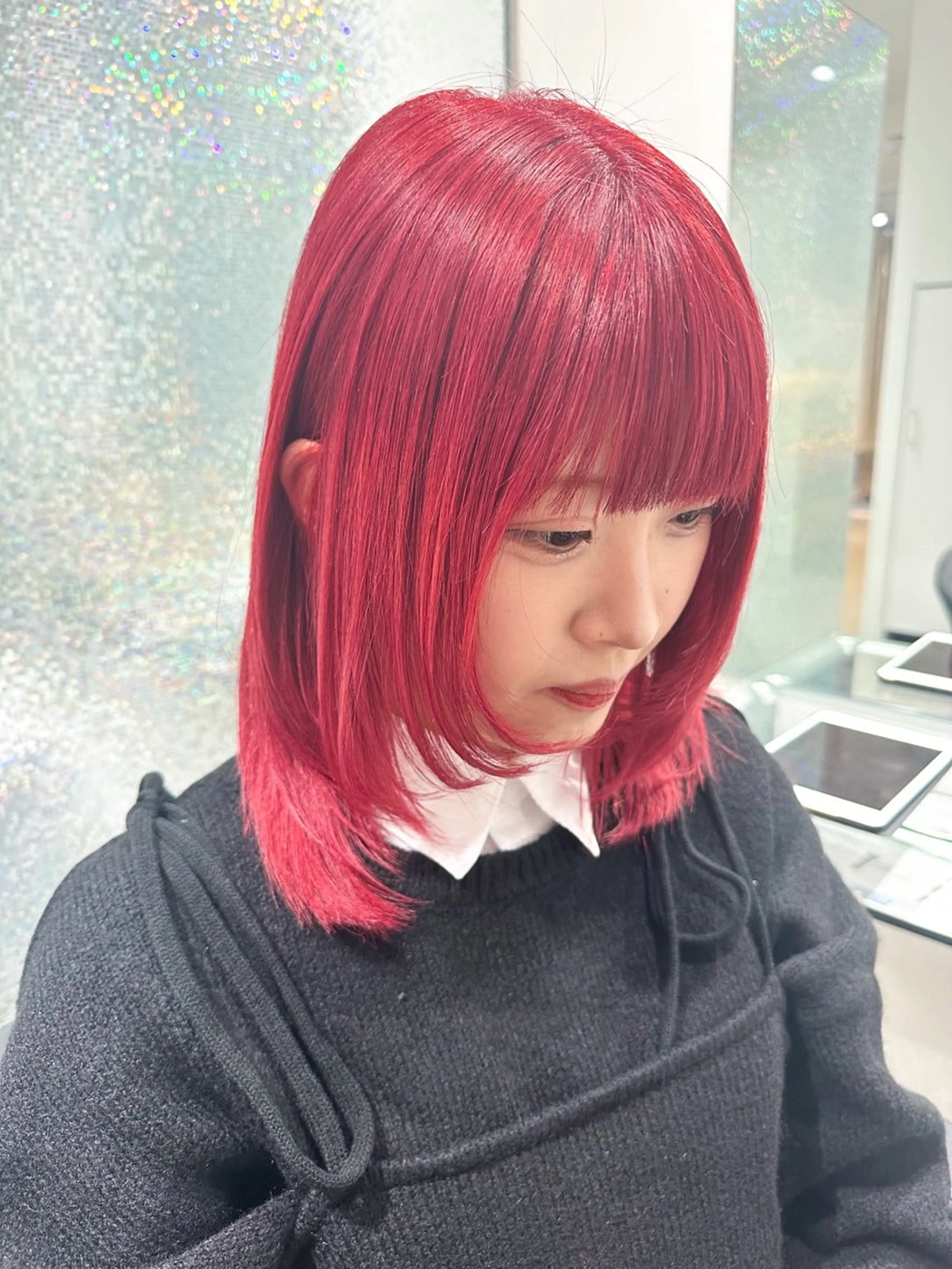 ロング カラー AO アオのヘアスタイル