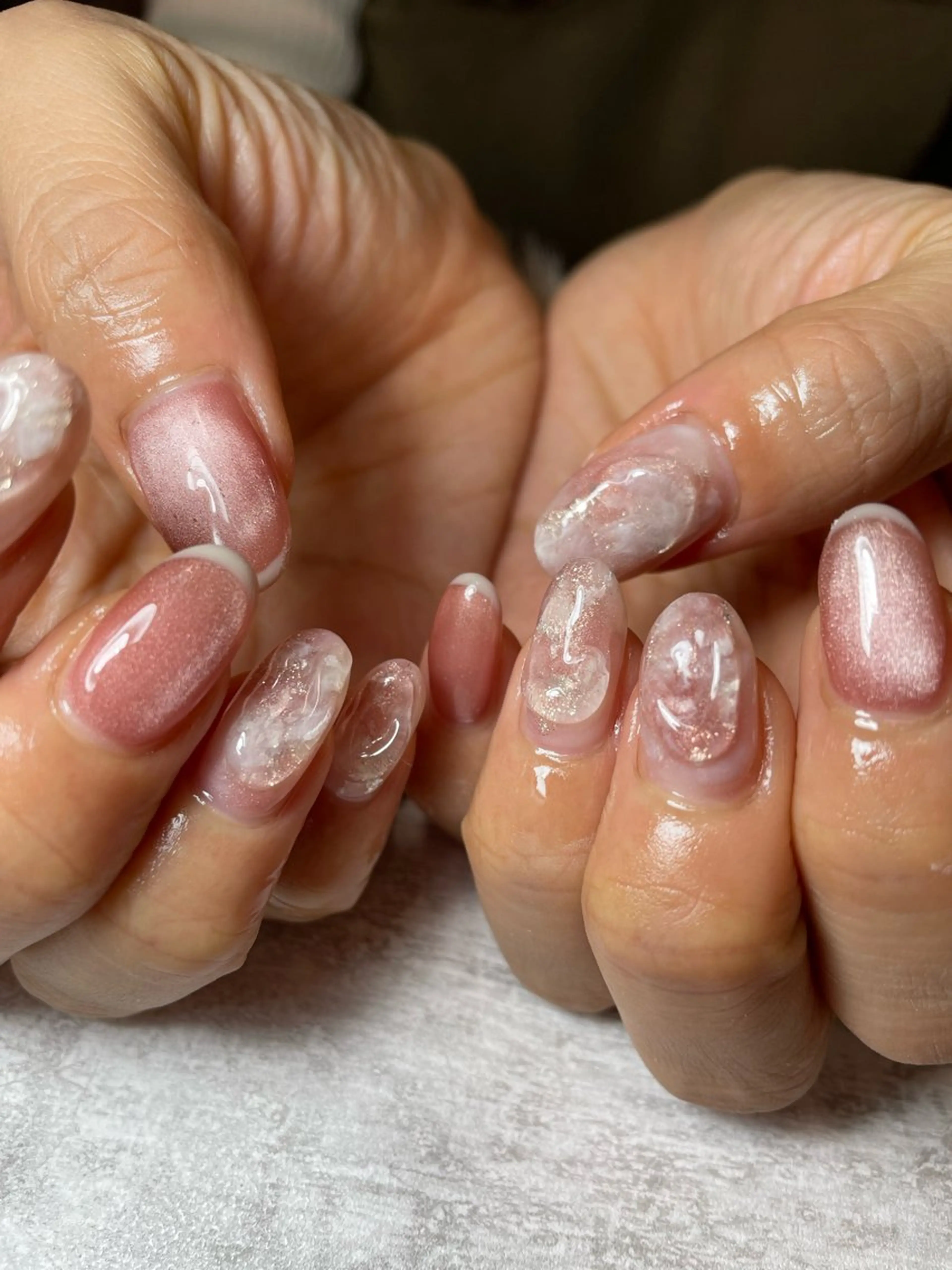 ネイル アートネイル クリアネイル キラキラネイル 持ち込み ニュアンスネイル BEAUTY GARDEN 【nail salon unseul】所属・nana .のネイルデザイン