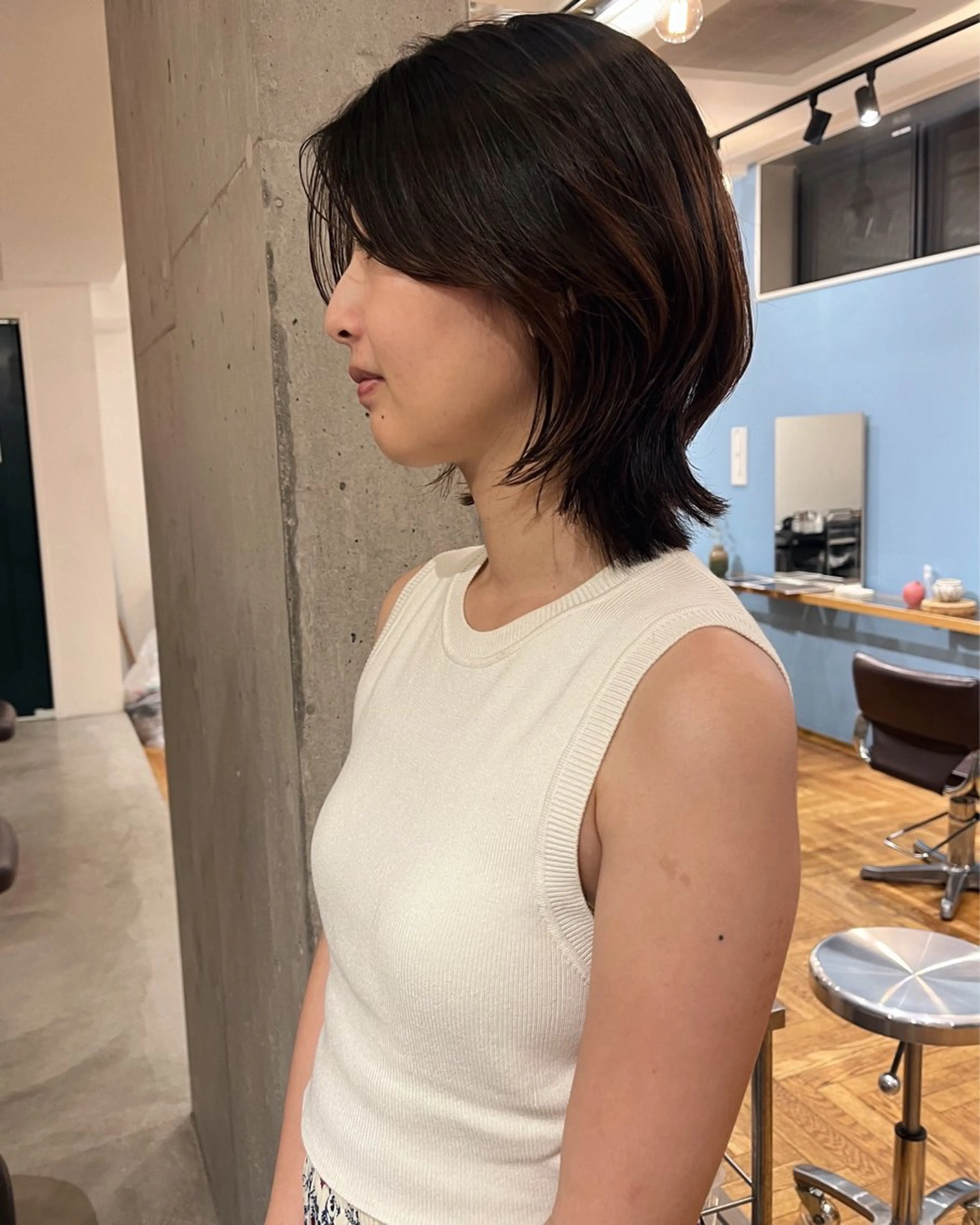 ミディアム 暖色/パーマ 🌼クニトウメイのヘアスタイル