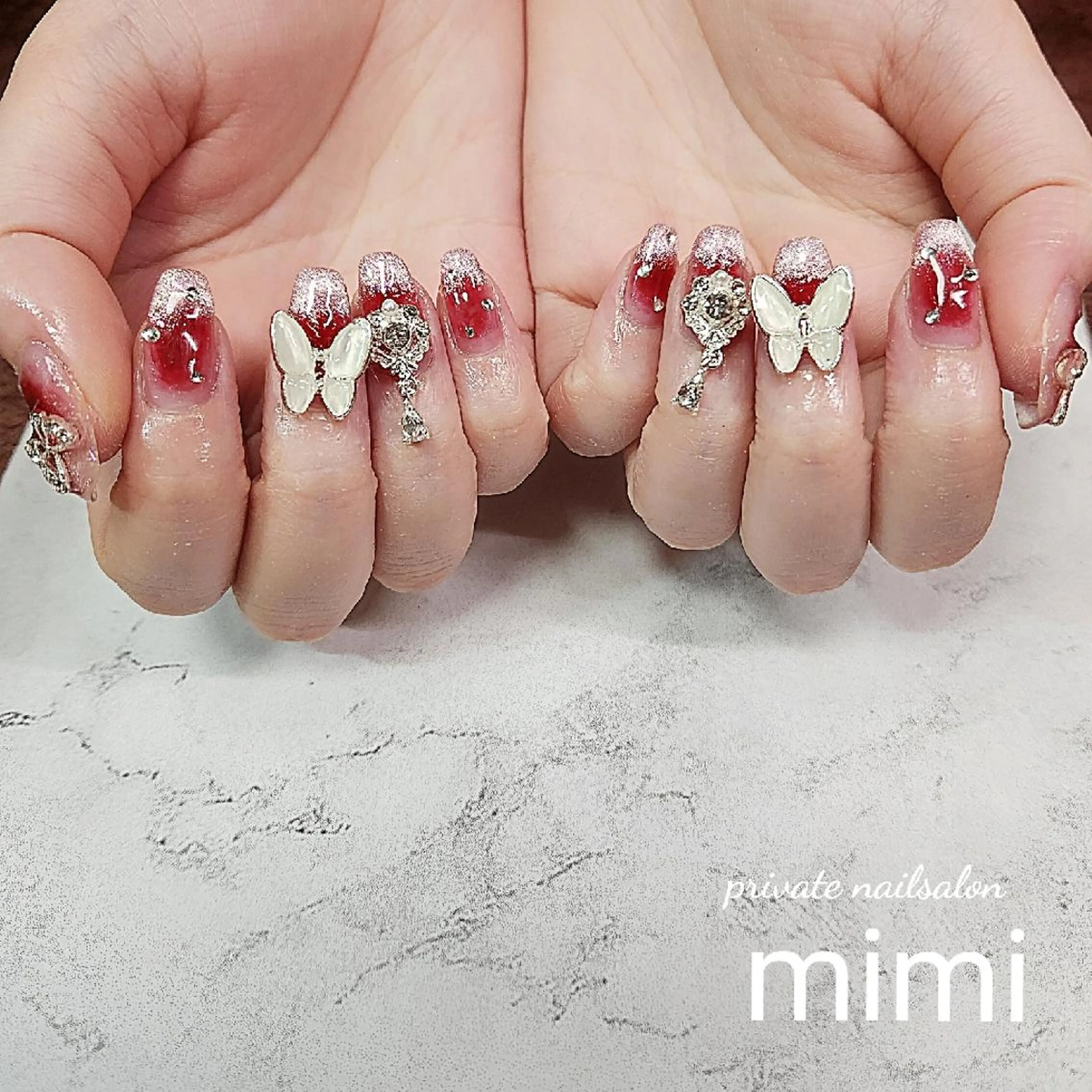 ネイル チークネイル マグネットネイル ハンドネイル 博多ネイル ｍｉｍｉのネイルデザイン