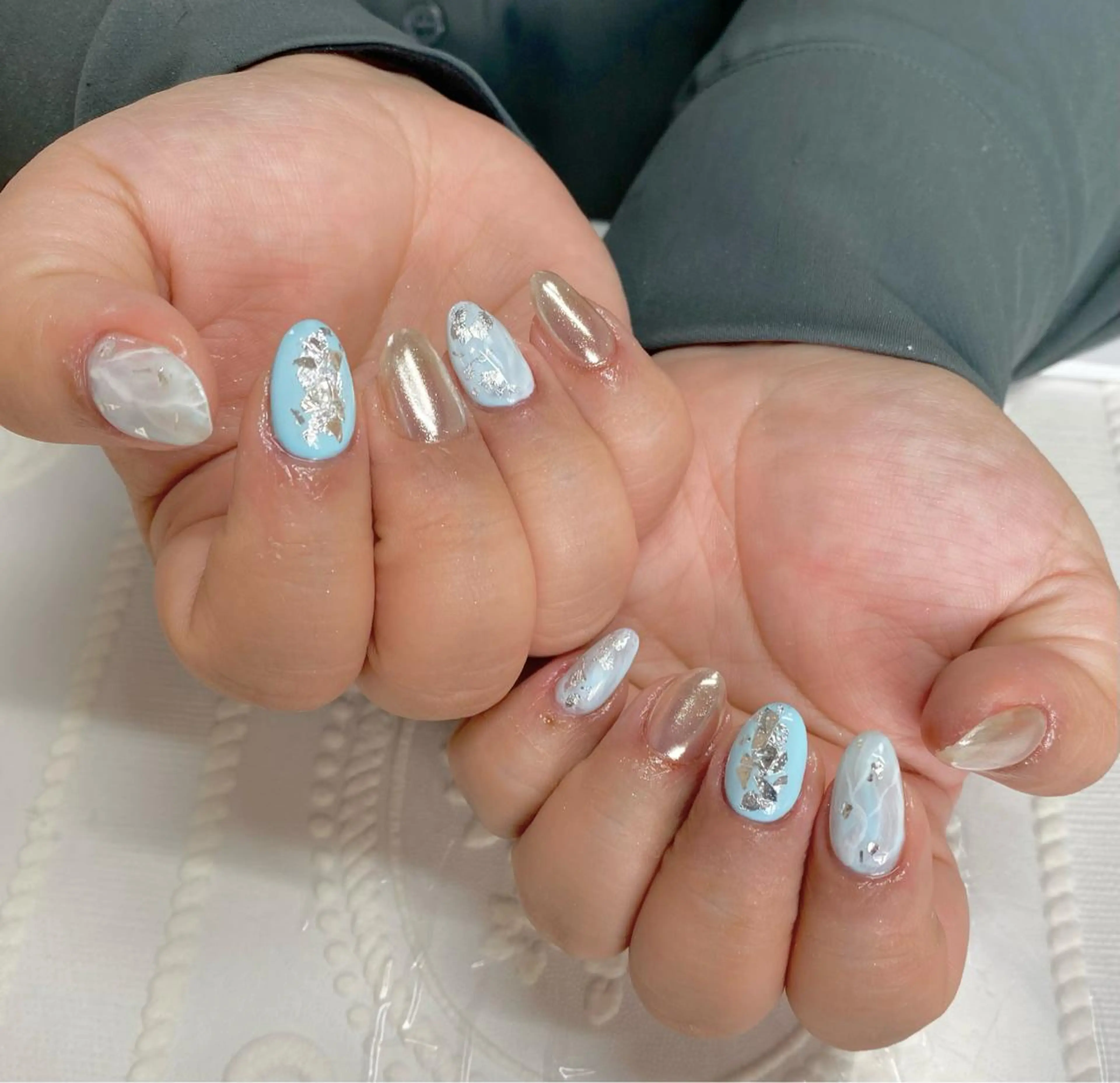 ミディアム ネイル ハンドネイル lune nail_2017のその他イメージ