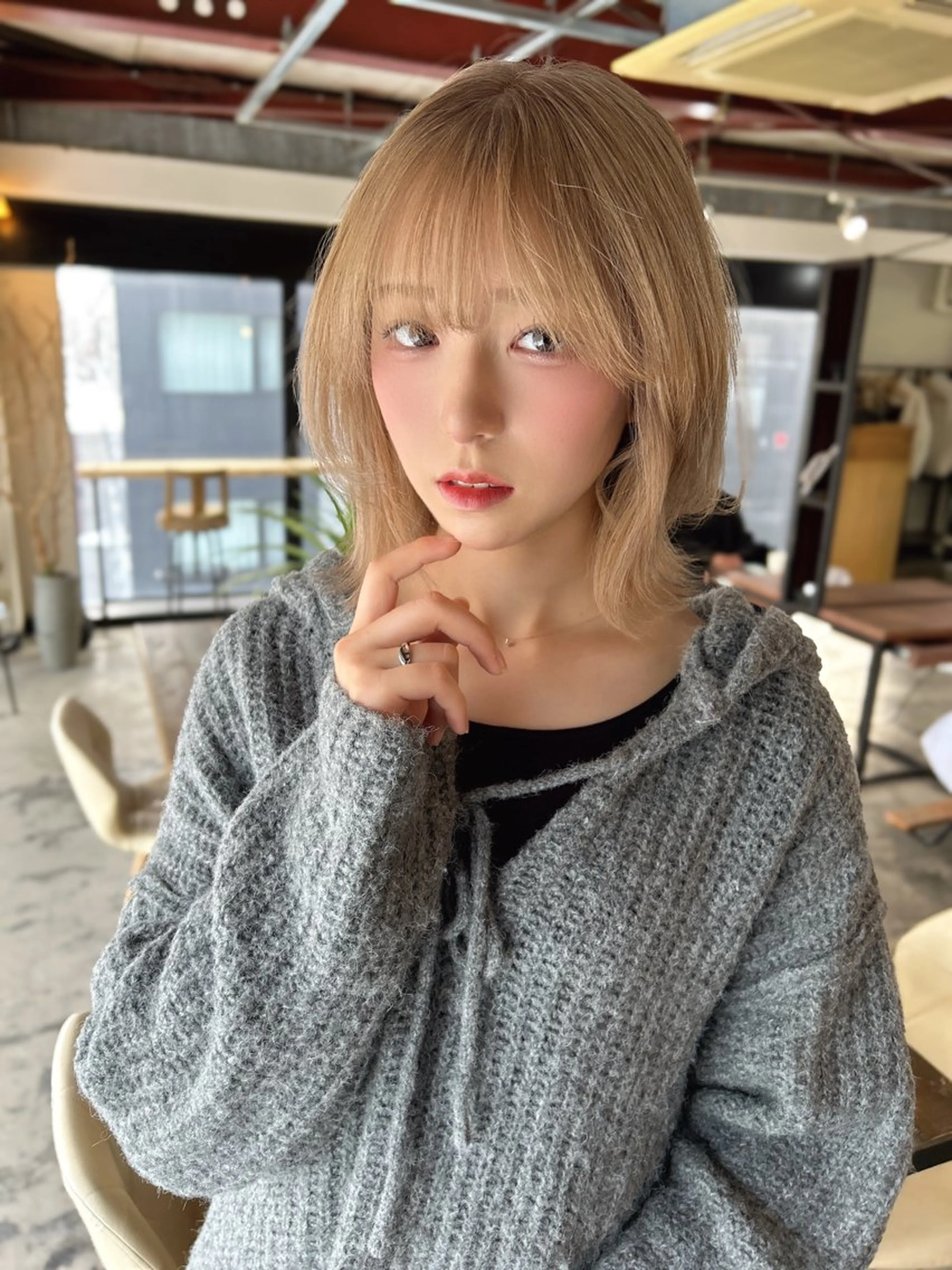 ショート カラー カット ヘアカラー トリートメント ダブルカラー/ 透明感/SHISEIのヘアスタイル