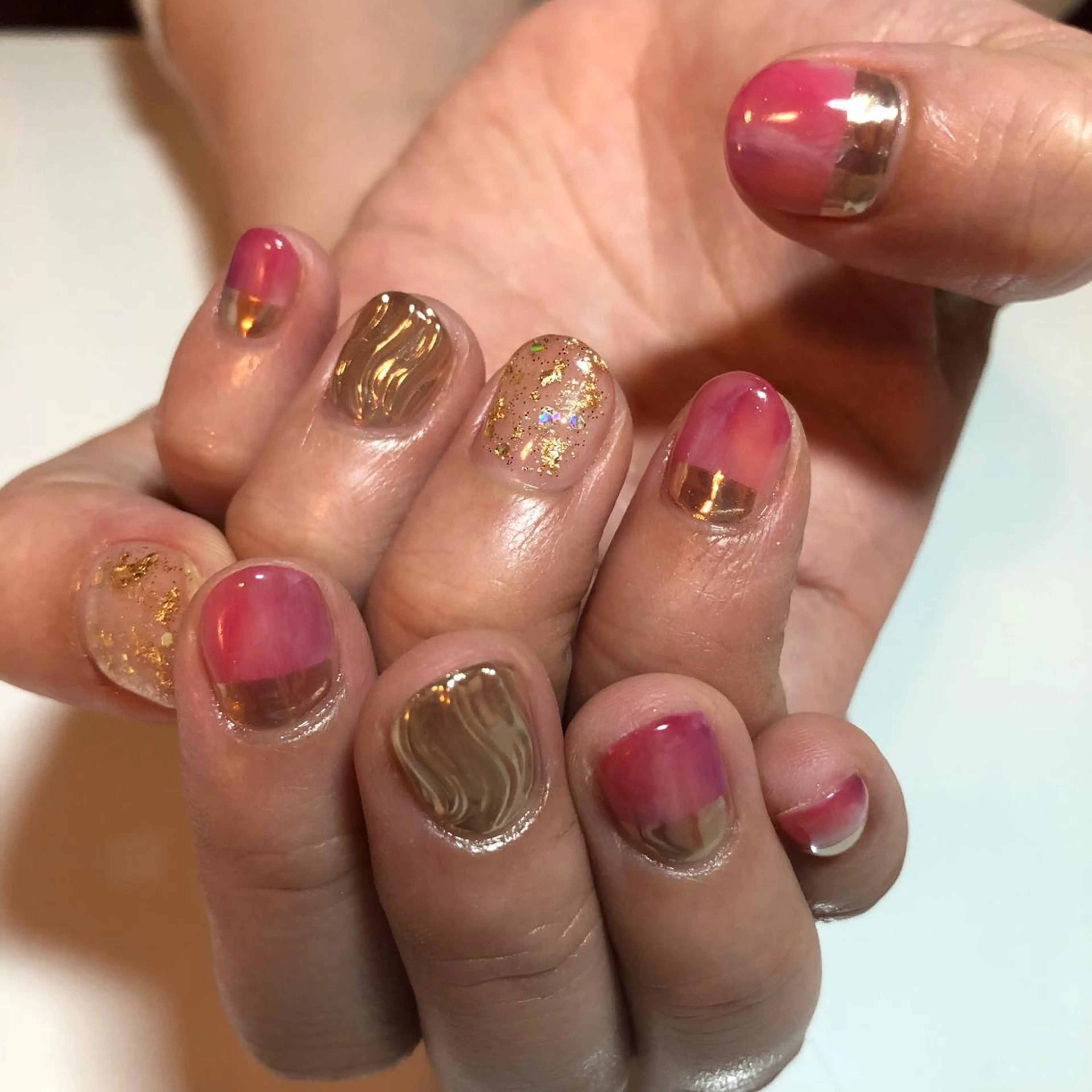 ネイル ミラーネイル g-up nail所属・米田 律子のネイルデザイン