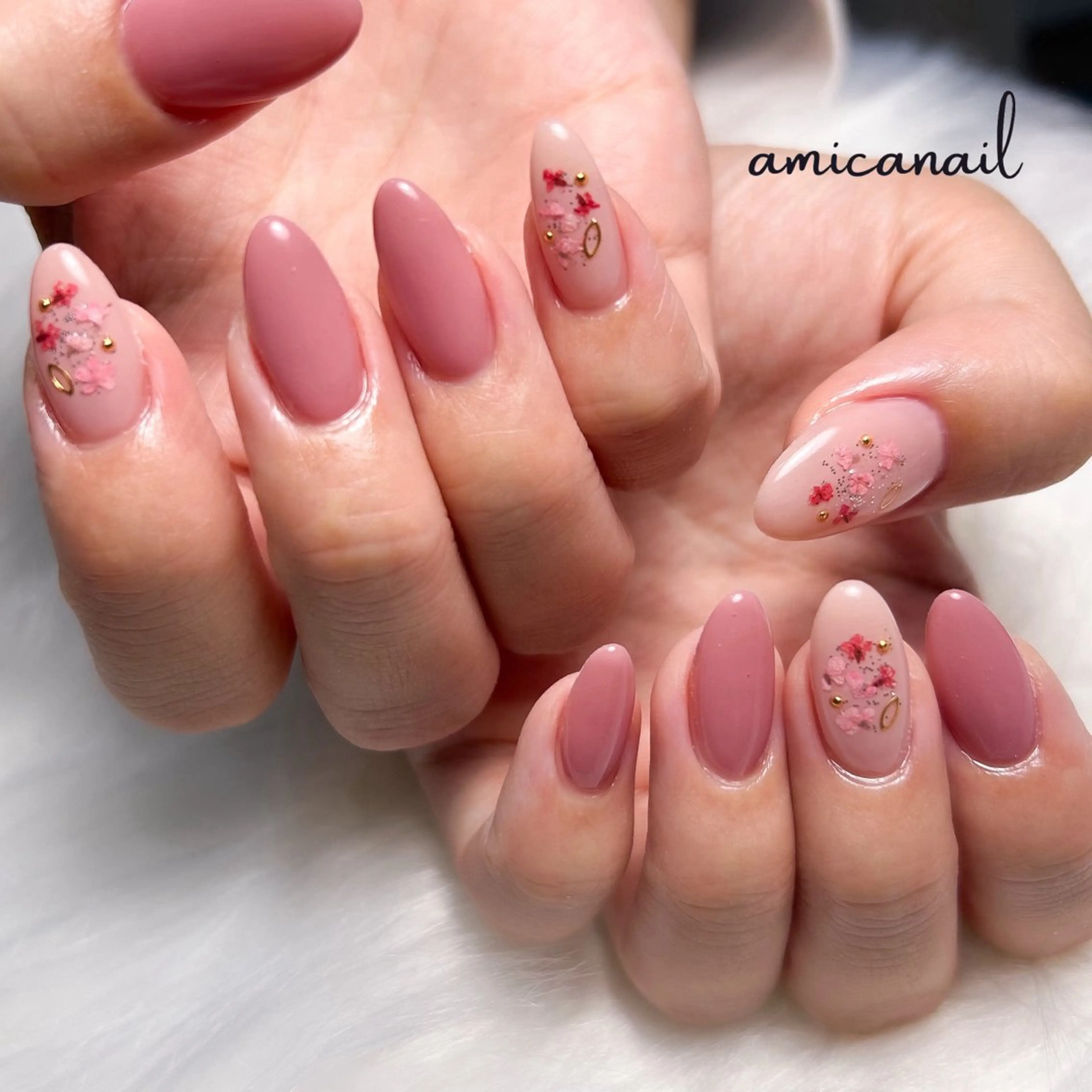 ネイル アートネイル ピンク _amica nail_のネイルデザイン