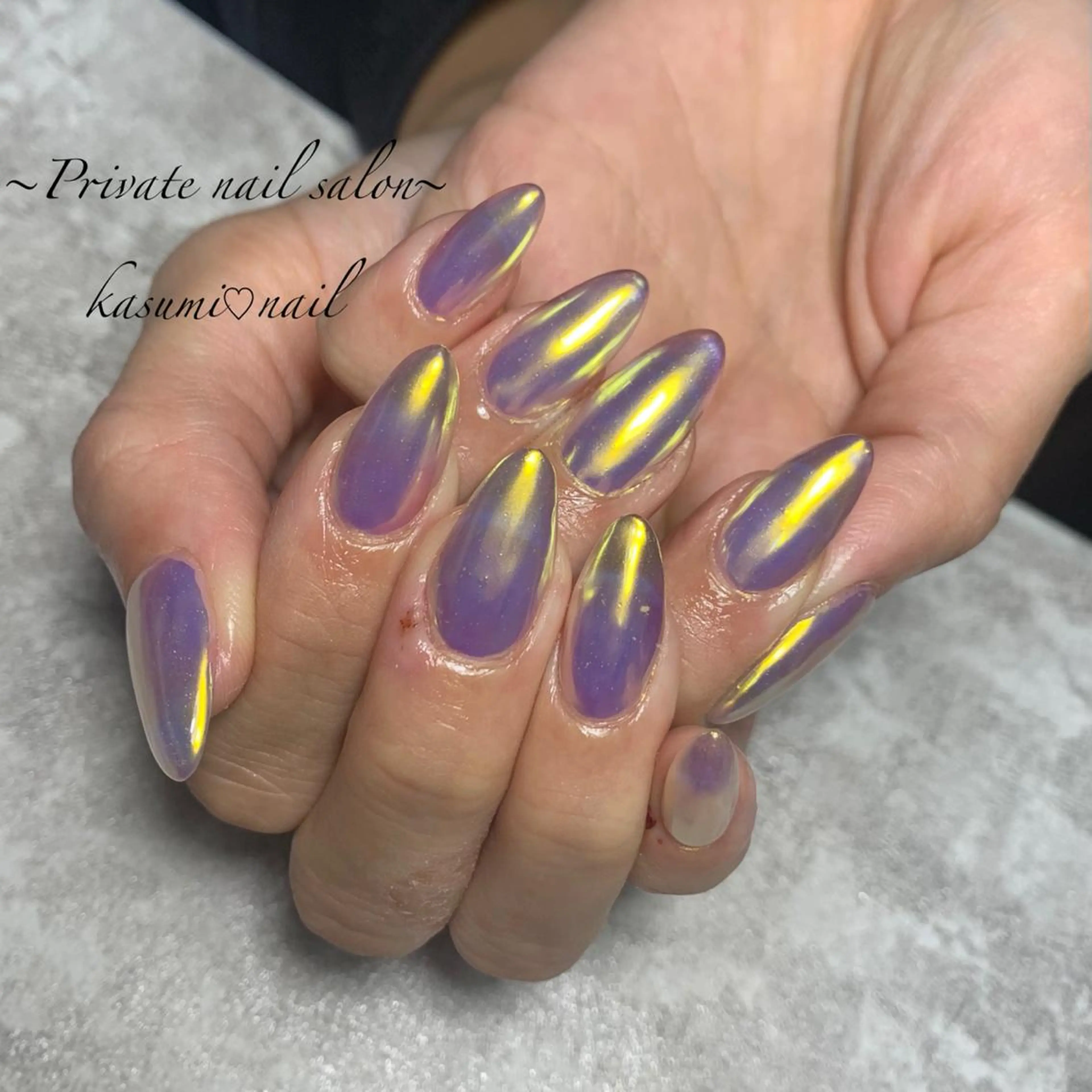 ネイル マグネットネイル ミラーネイル ニュアンスネイル 春ネイル KASUMI♡ Nailのネイルデザイン