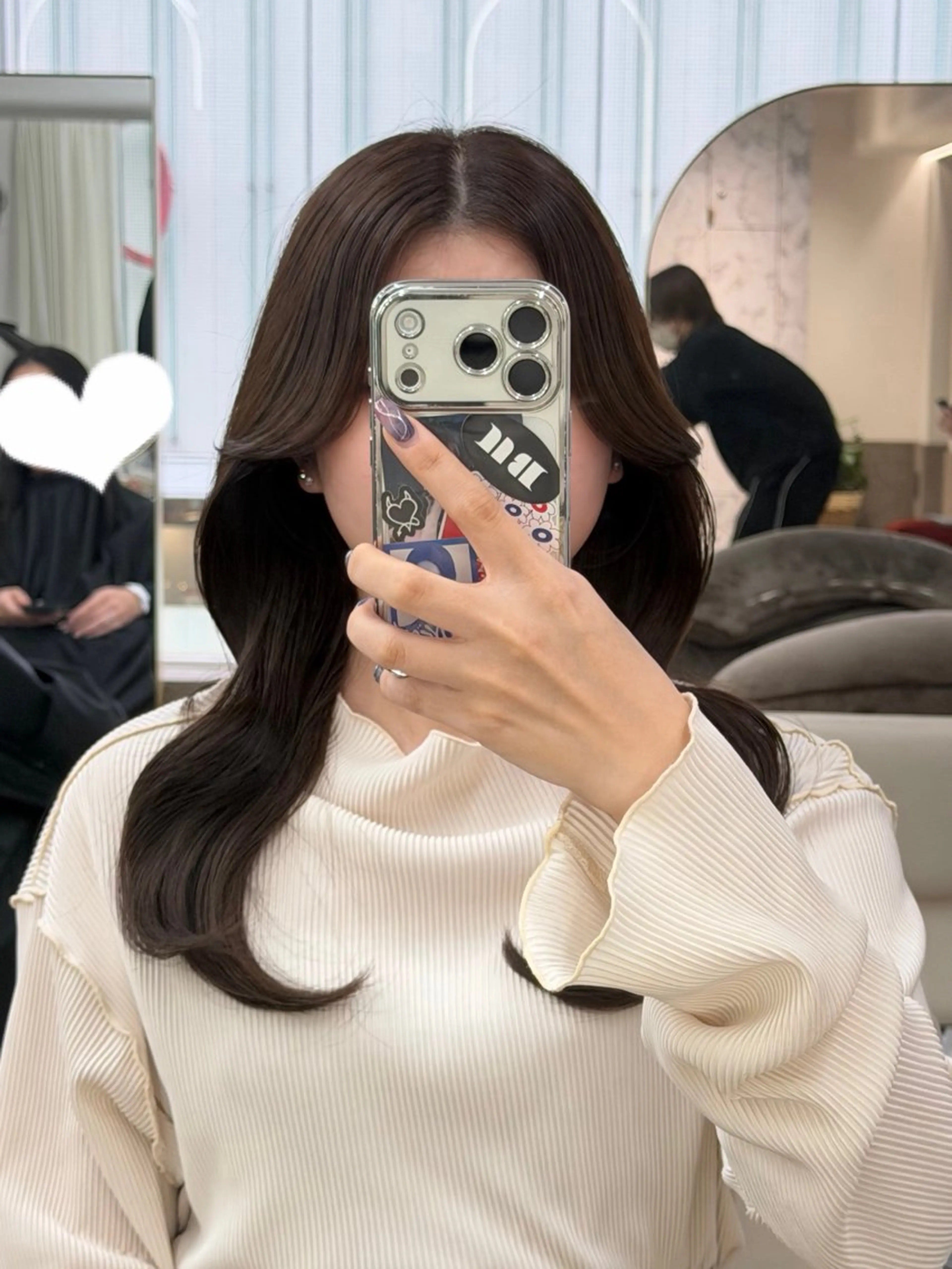 ロング カット ヘアカラー トリートメント 𝓝𝓪𝓷𝓪 くびれ/韓国風/新宿のヘアスタイル