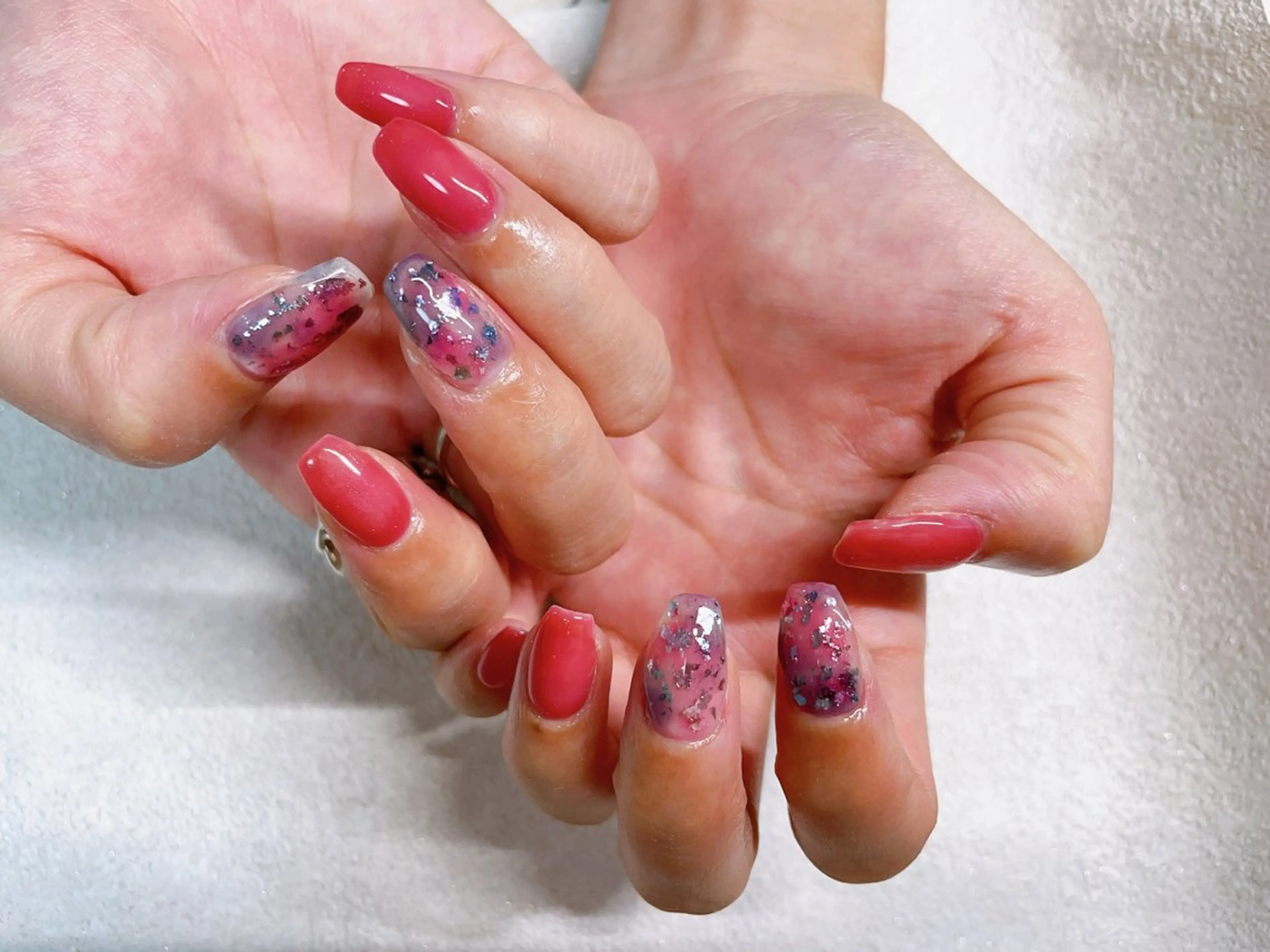 ネイル オーロラネイル フラワーネイル フットネイル フレンチネイル ジェルネイル Mogu nail 二子玉川のネイルデザイン