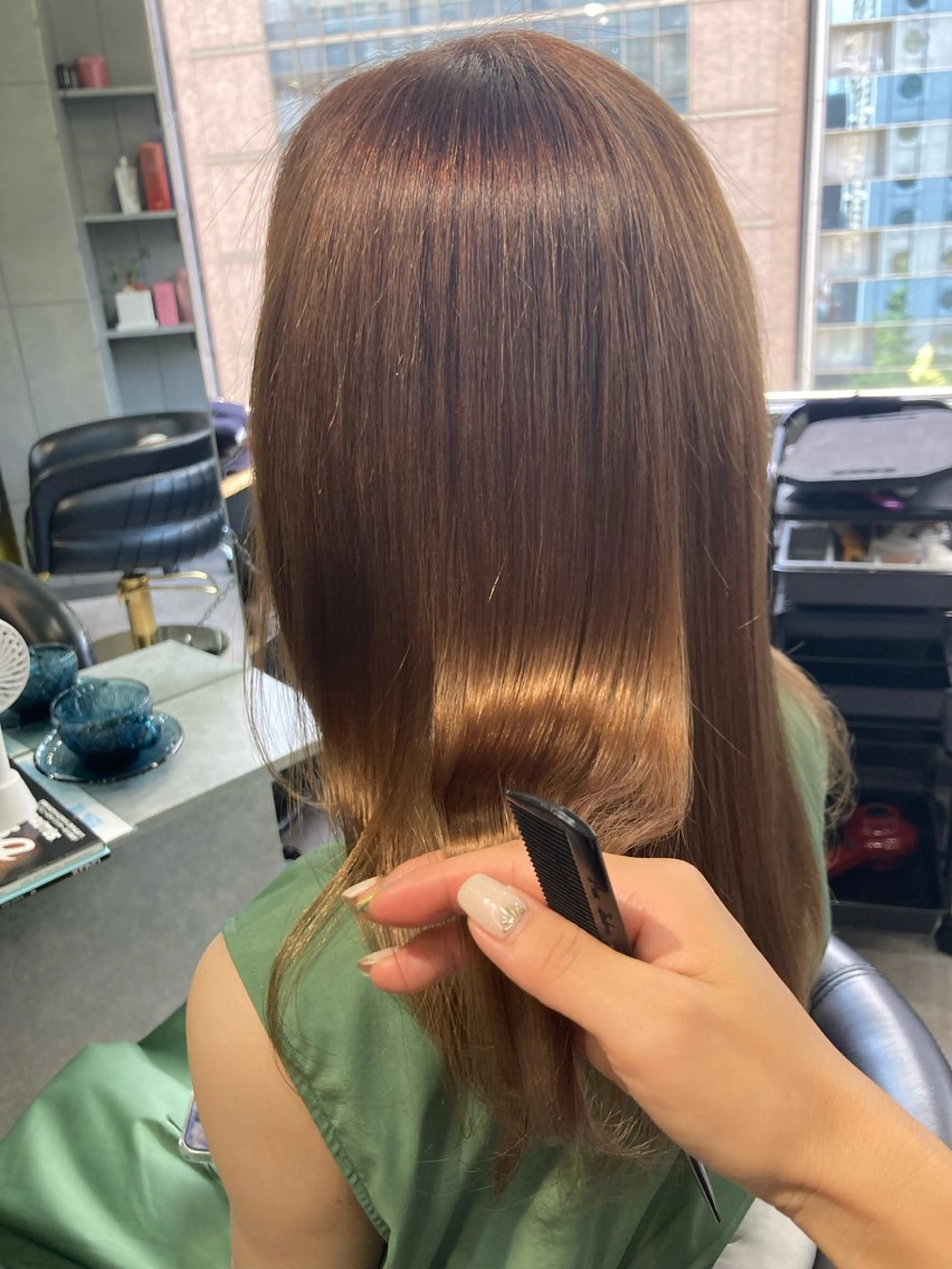 ロング 縮毛矯正 髪質改善☺︎縮毛矯正 ふじい まりんのヘアスタイル