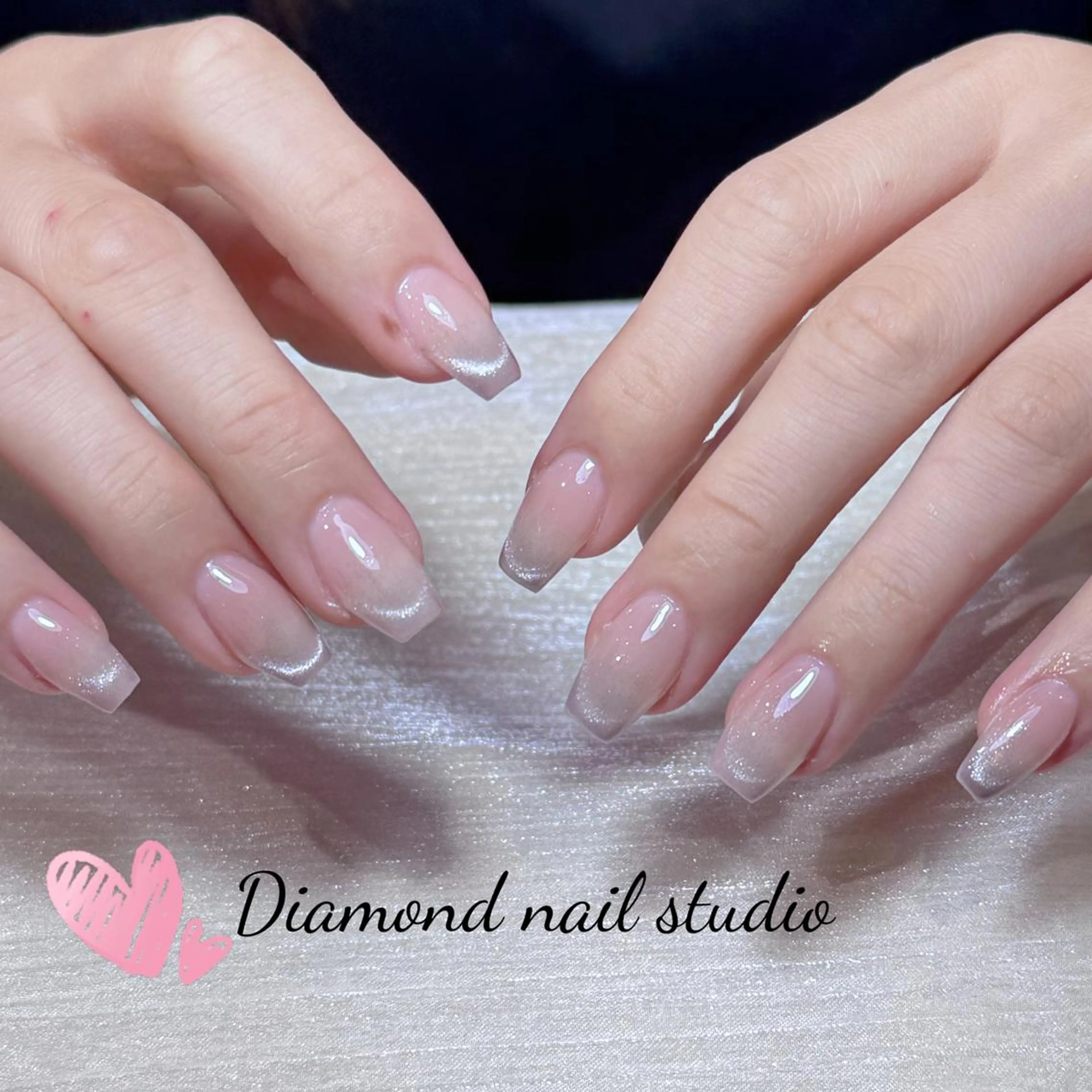 ネイル アートネイル オーロラネイル ガーリー キラキラネイル 韓国ネイル ハンドネイル DIAMOND Nail🍒のネイルデザイン