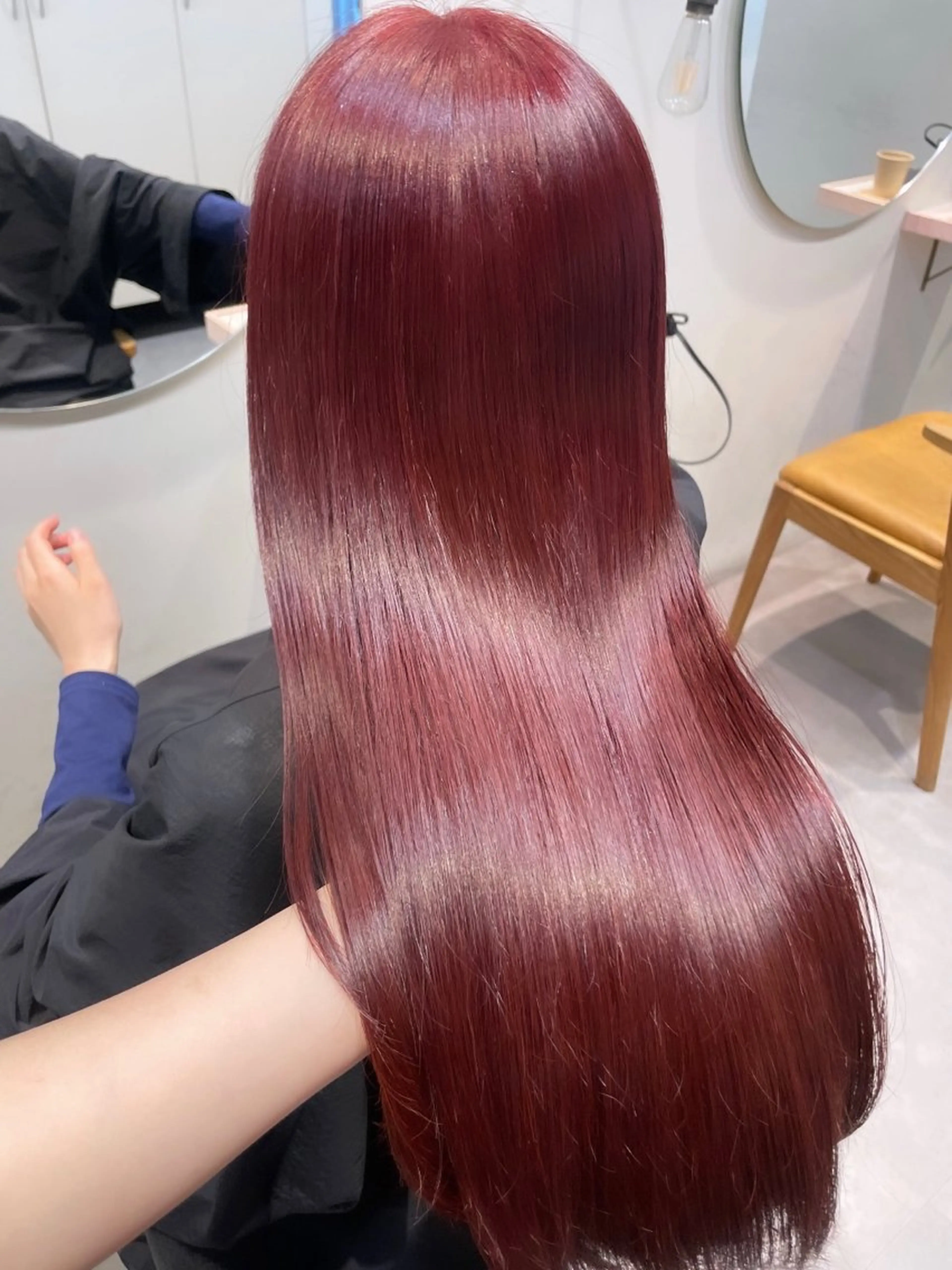 ロング カラー ブリーチ ブリーチなしカラー ヘアカラー トリートメント 若月 あやかのヘアスタイル