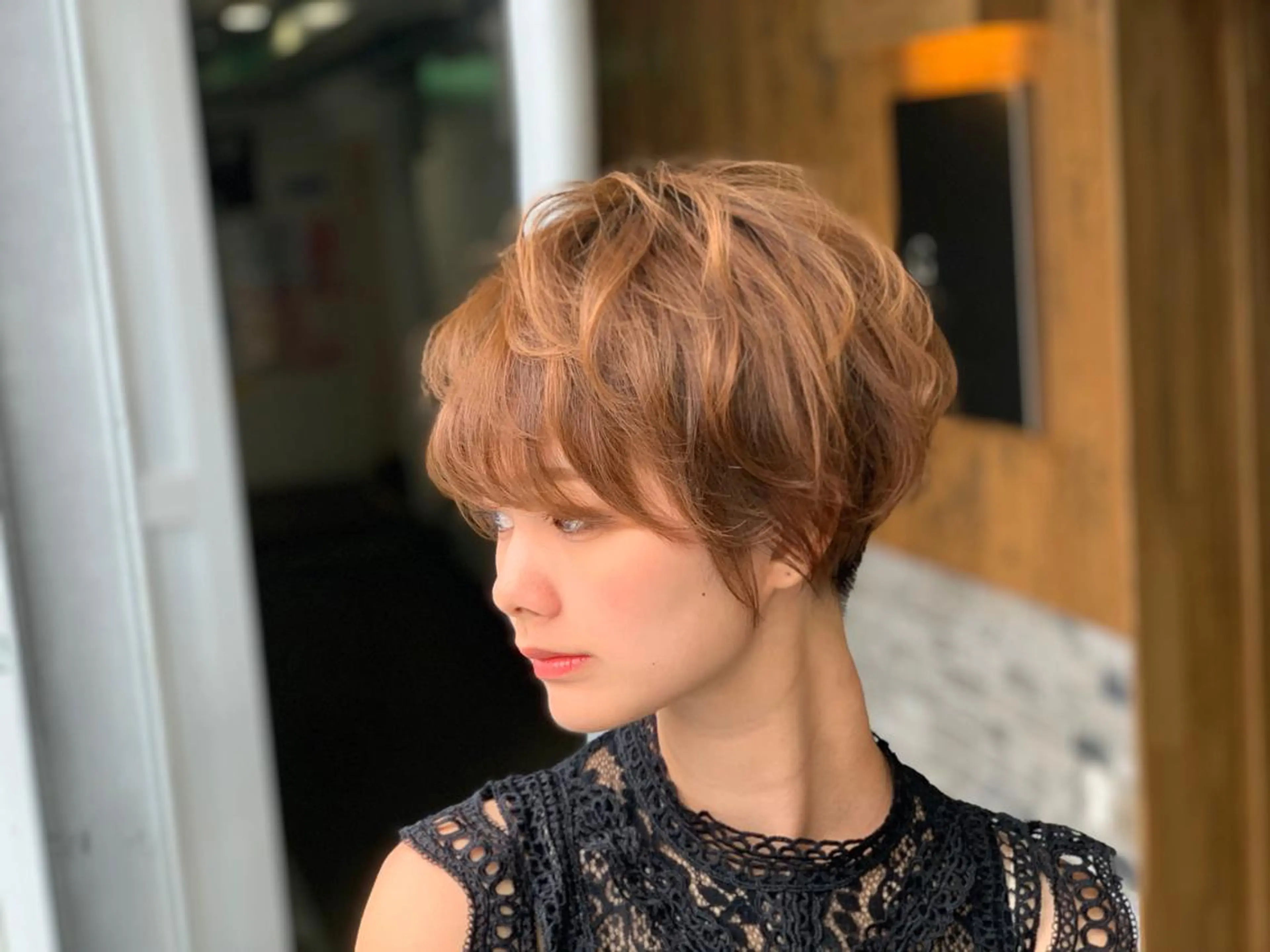 🉐小顔補正カット ＋ニュアンスパー＋生ミネラルトリートメントの写真