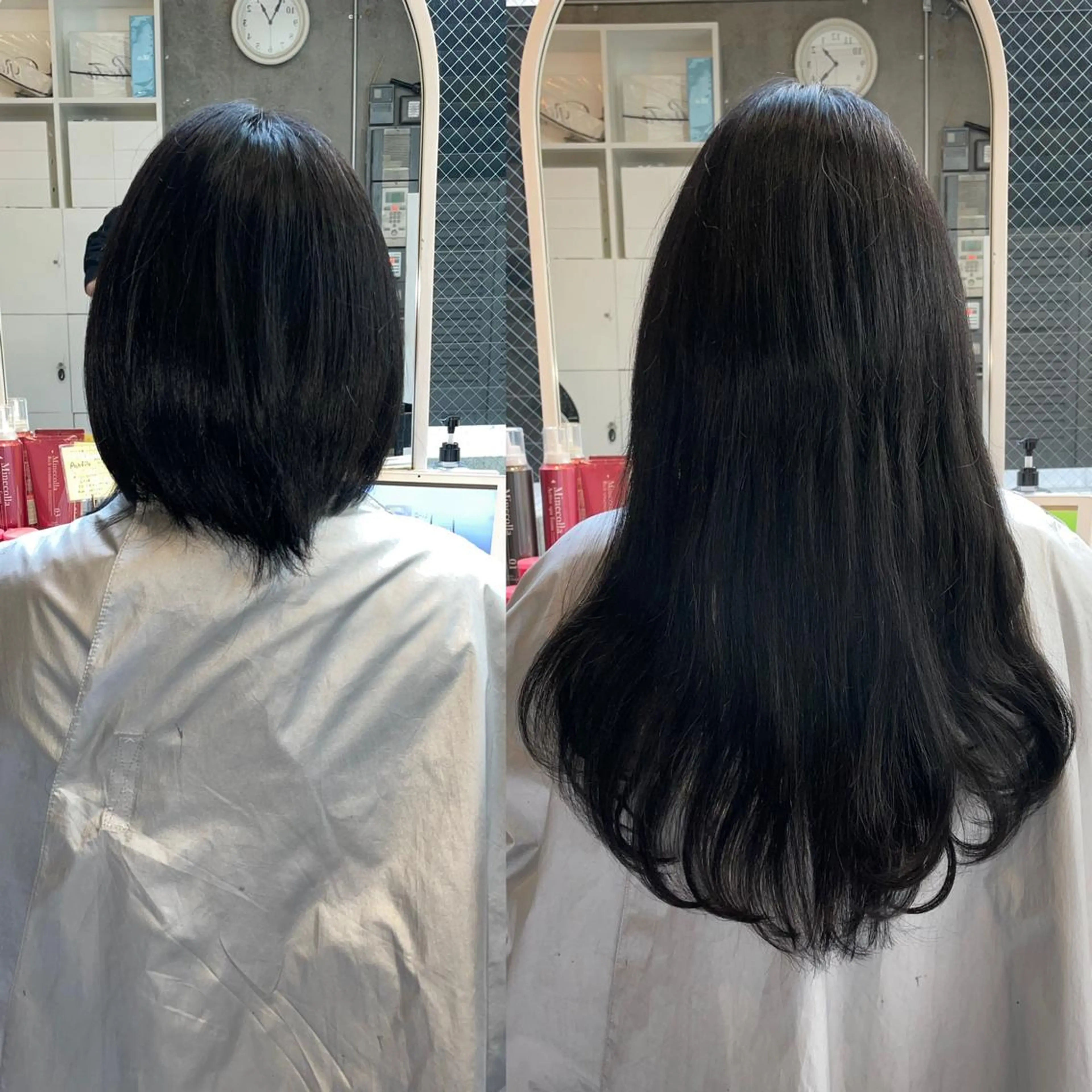 ロング カラー パーマ ヘアアレンジ シールエクステ エクステ 韓国風ヘア ACHFILO モデル募集のヘアスタイル