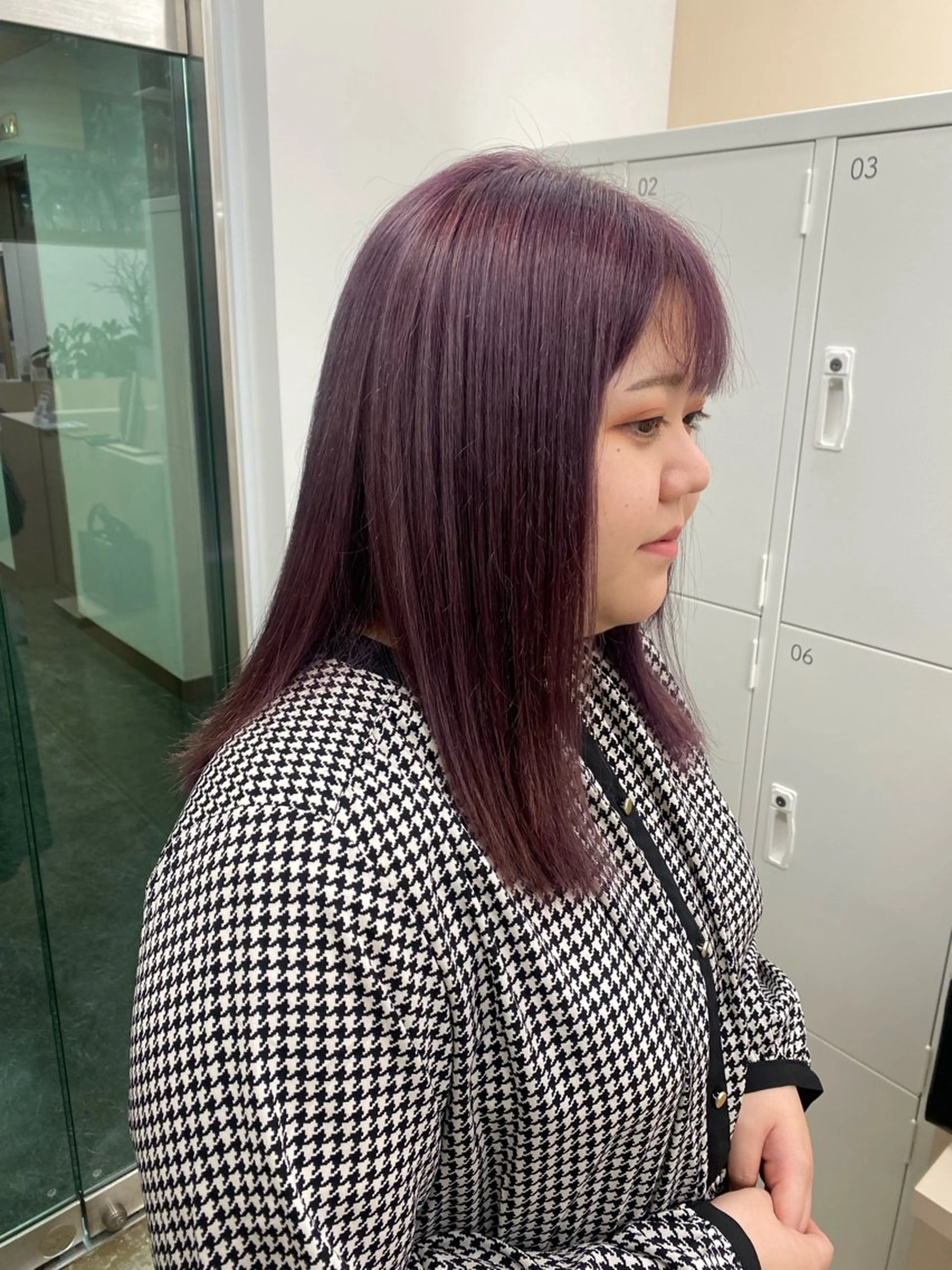 ミディアム カラー ヘアアレンジ ピンクカラー ピンクパープル パープルカラー ヘアカラー ボブ /ニュアンス/ satomi🧸💖のヘアスタイル