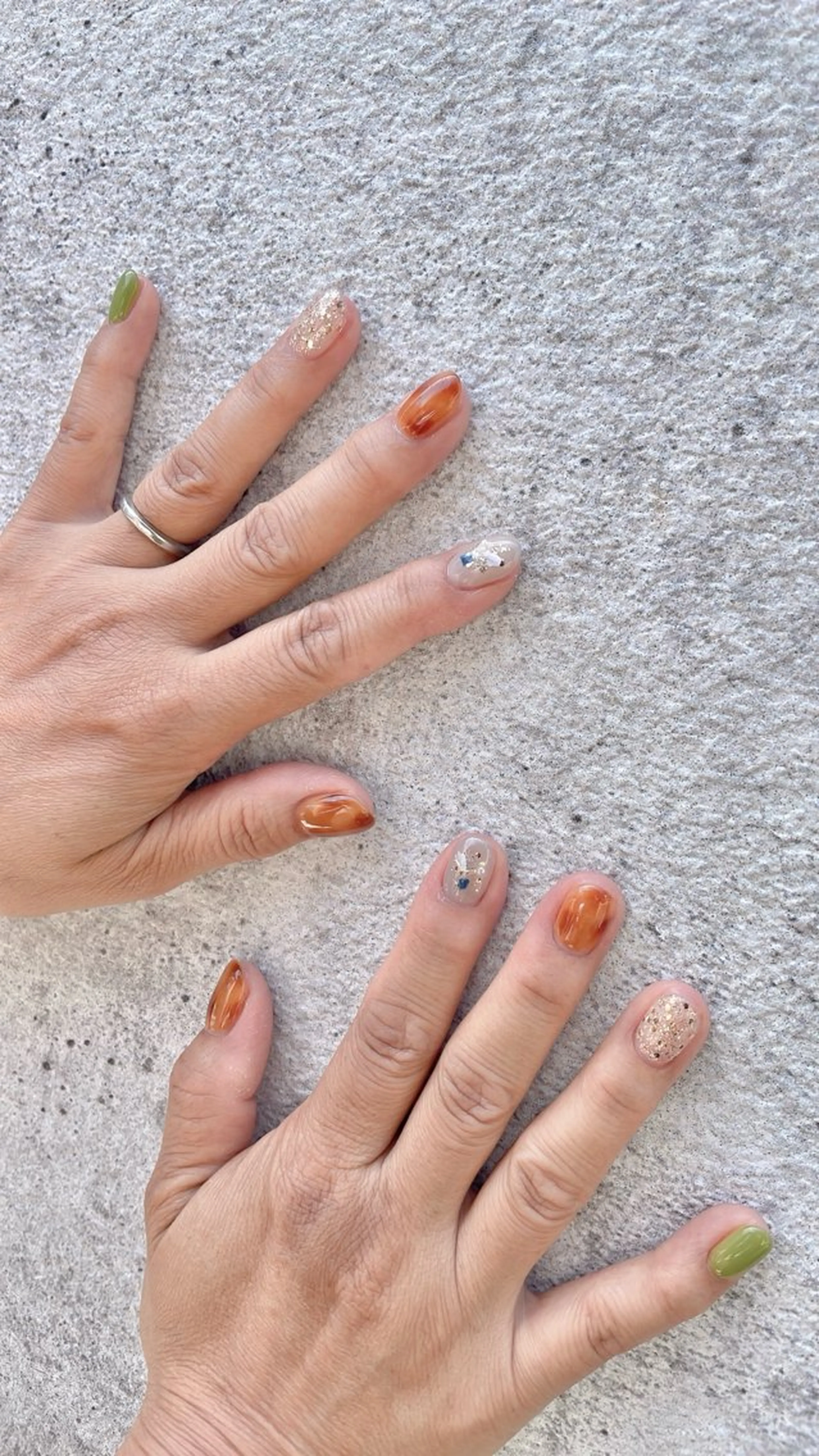 ネイル べっ甲ネイル フットネイル ジェルネイル マグネットネイル ミラーネイル ハンドネイル amati_nail TAKAKOのネイルデザイン