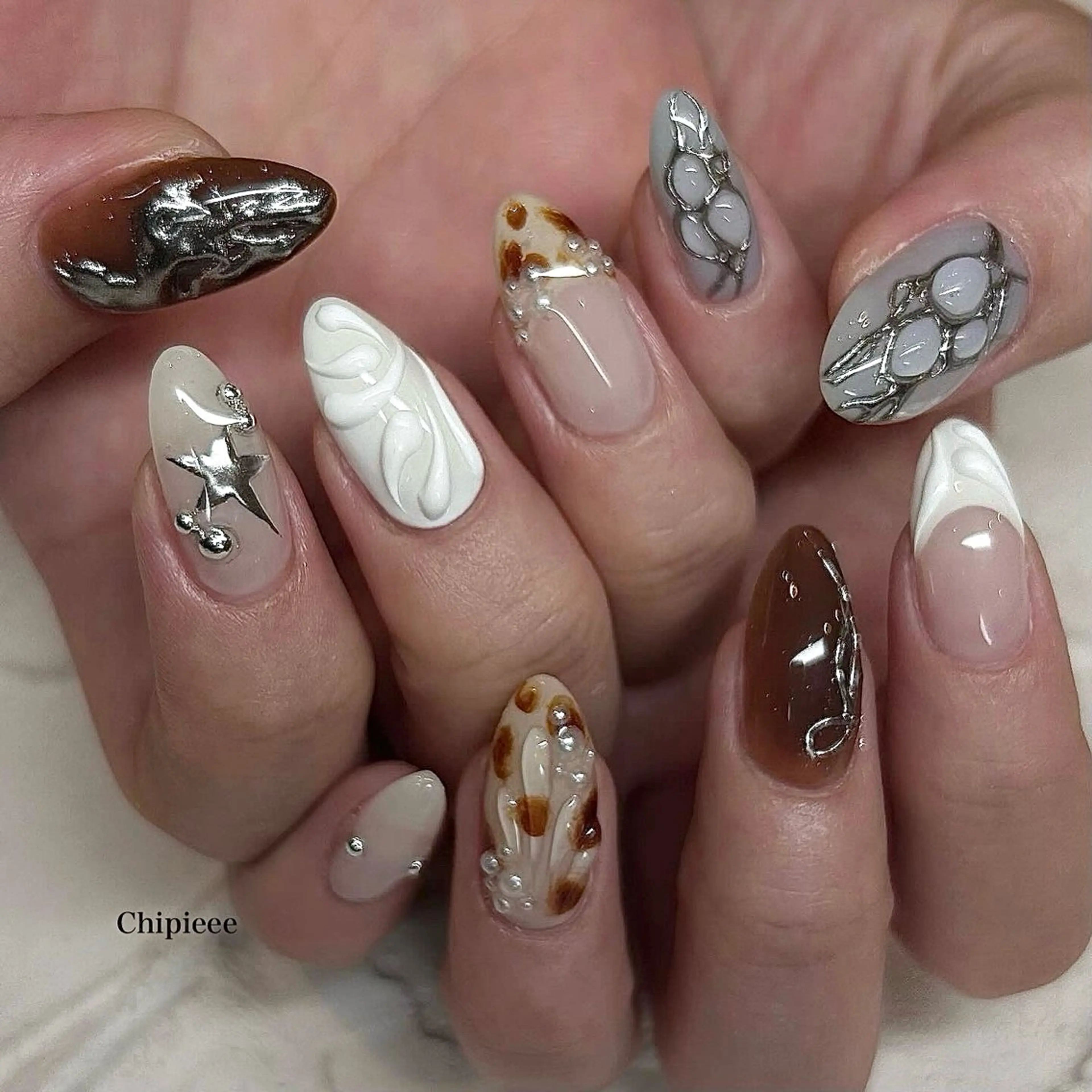 ネイル 夏ネイル ハンドネイル Chipieee manamiのネイルデザイン