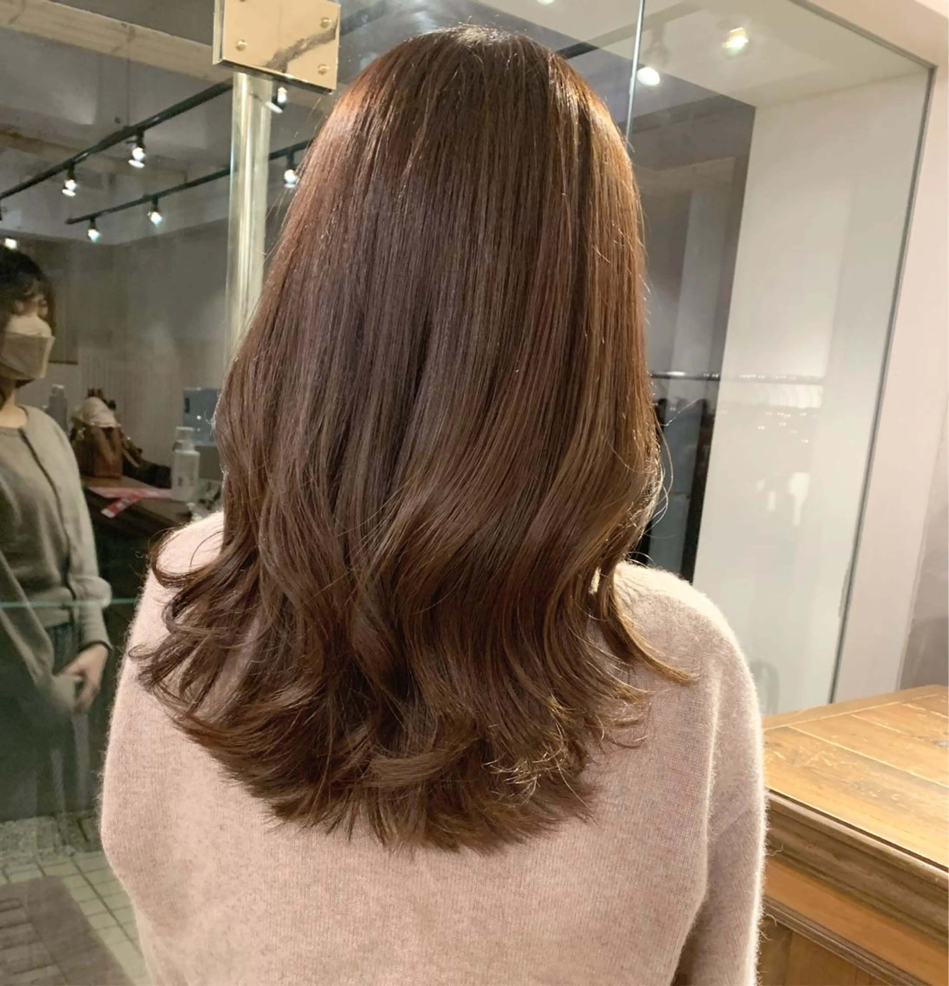 ロング カラー カット ヘアカラー トリートメント ヘッドスパ 透明感/オリーブ/ グレージュ/YUKAのヘアスタイル