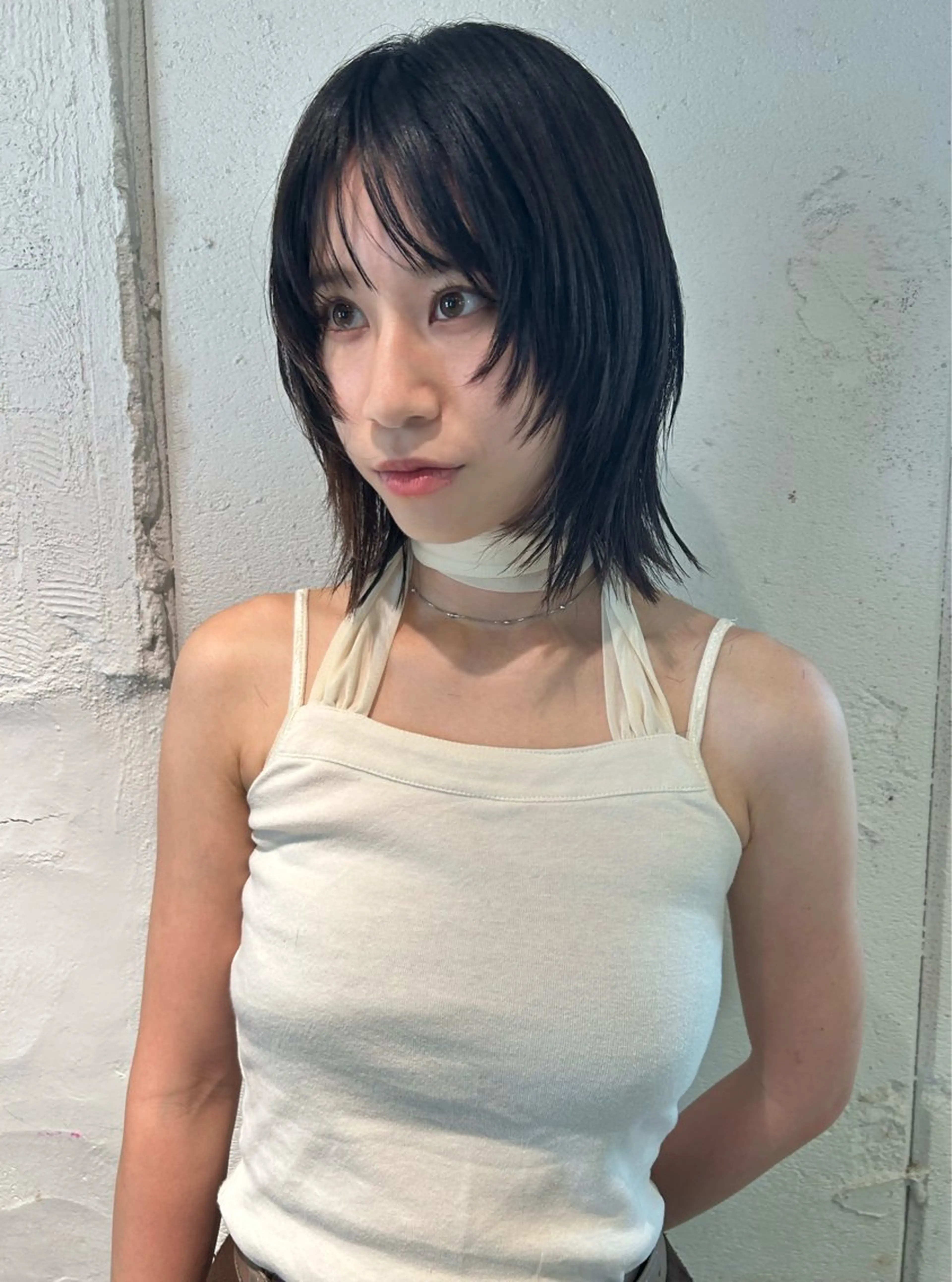 ミディアム カラー レイヤーカット カット ヘアカラー トリートメント Loom.所属・村上雅人 ナチュラルモードのヘアスタイル