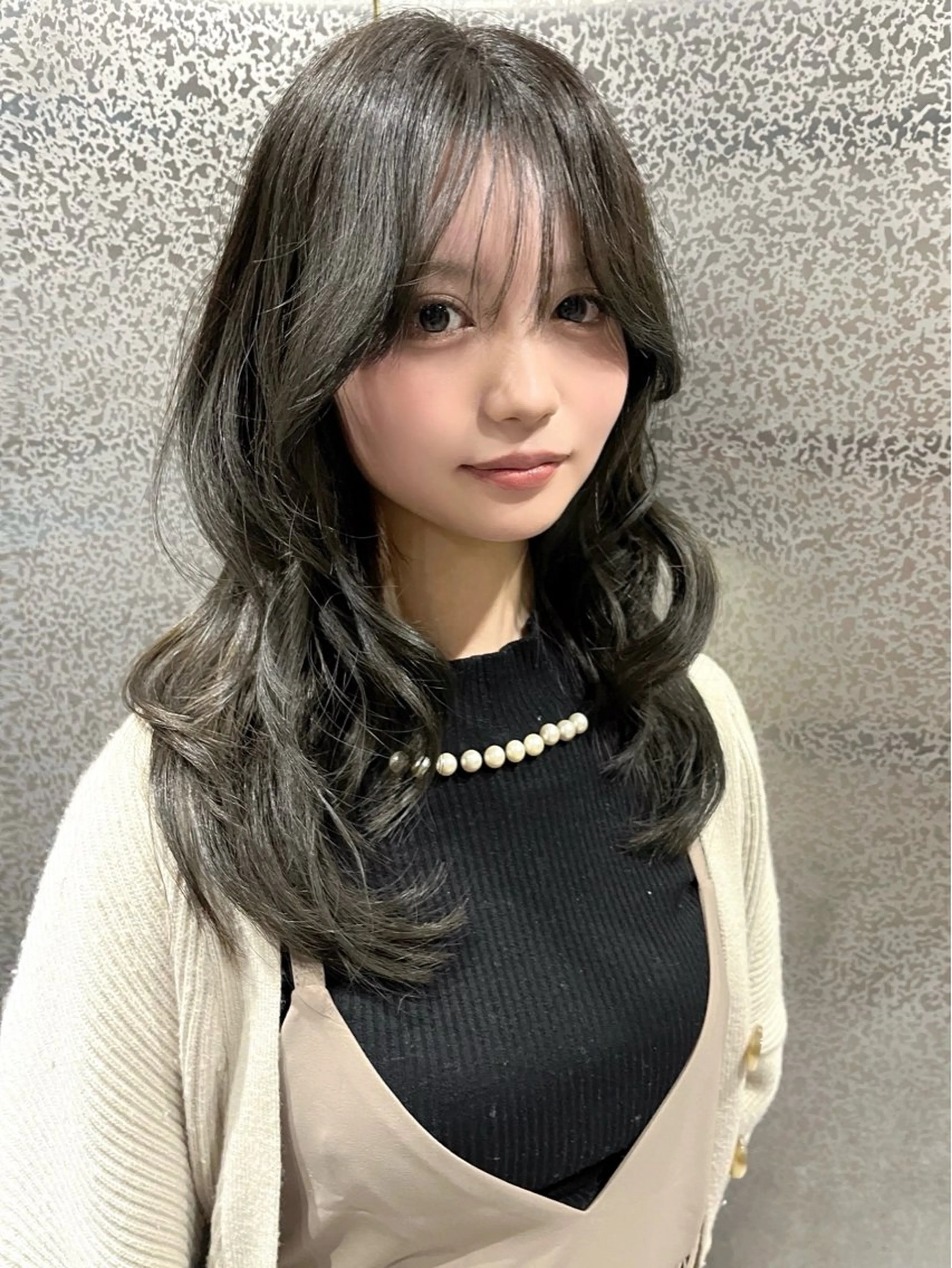 ミディアム カラー カット ヘアカラー トリートメント 尾崎隼大 レイヤー/韓国ヘアのヘアスタイル