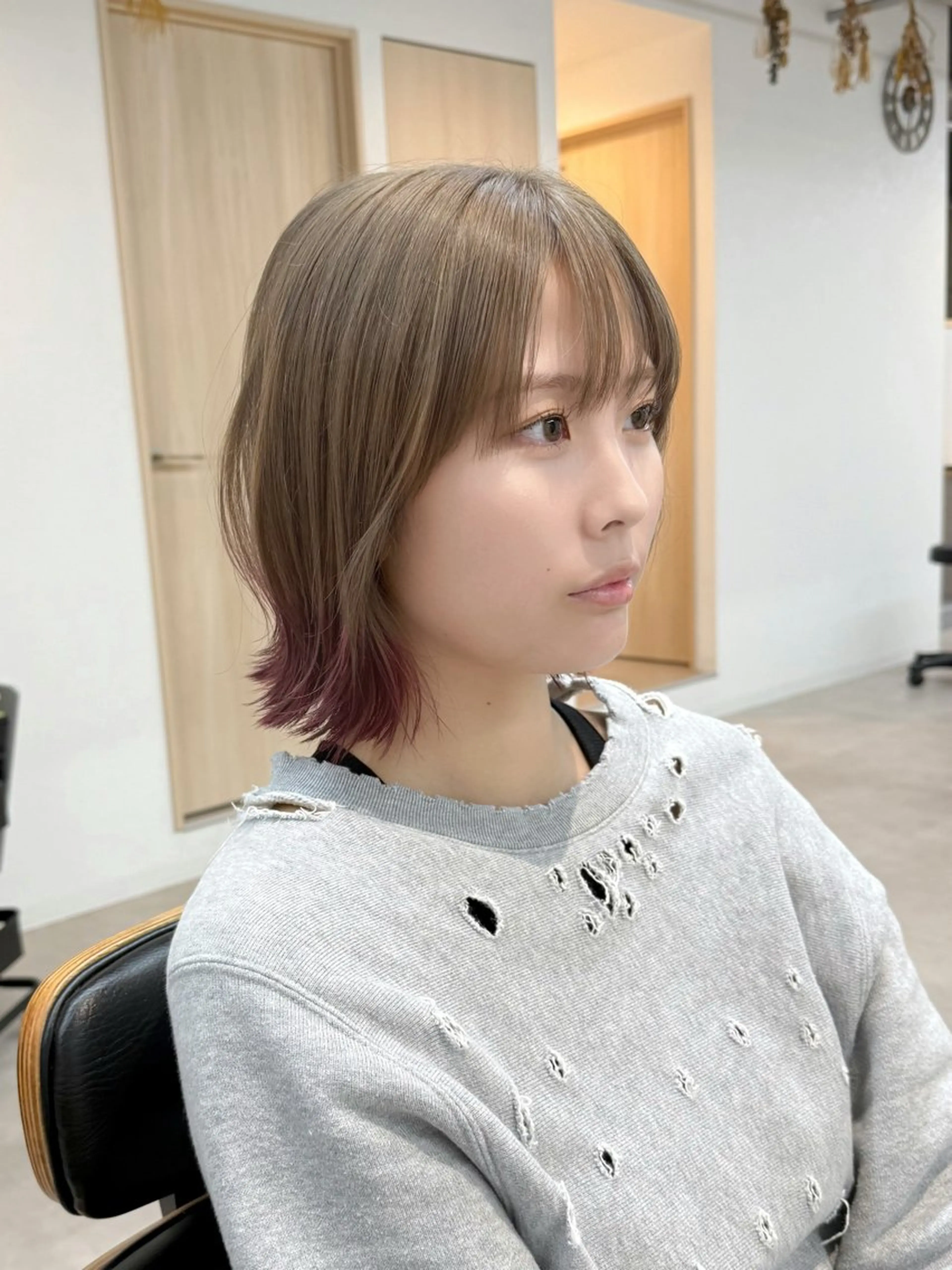 ショート カラー ブリーチ カット ヘアカラー 当日予約🆗ショート /ハイライト/松本のヘアスタイル