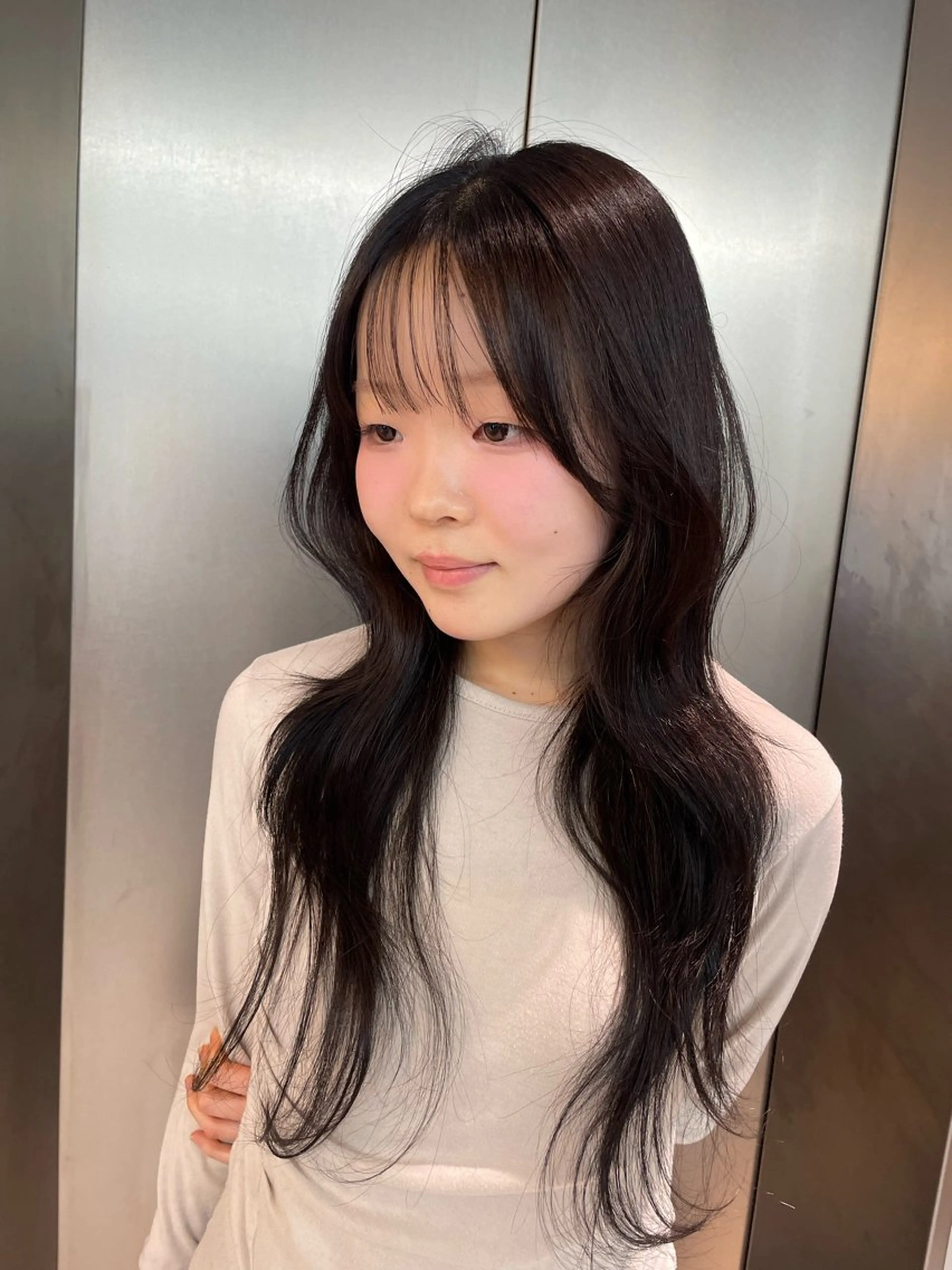 ロング カラー カット トリートメント 韓国ヘア/レイヤー Londエレンのヘアスタイル