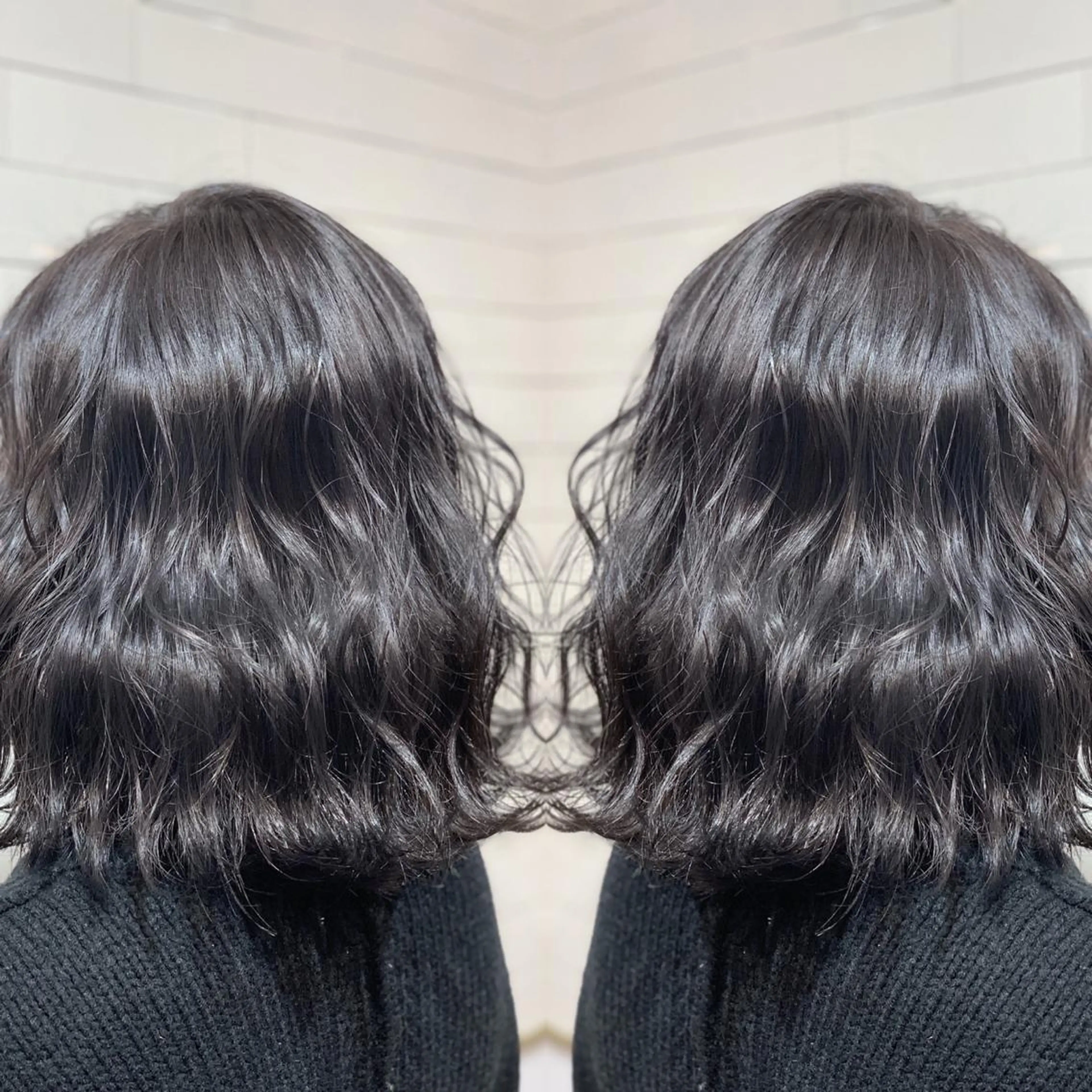 ミディアム カラー ヘアアレンジ 髪質改善×ハイトーン 中田啄也のヘアスタイル