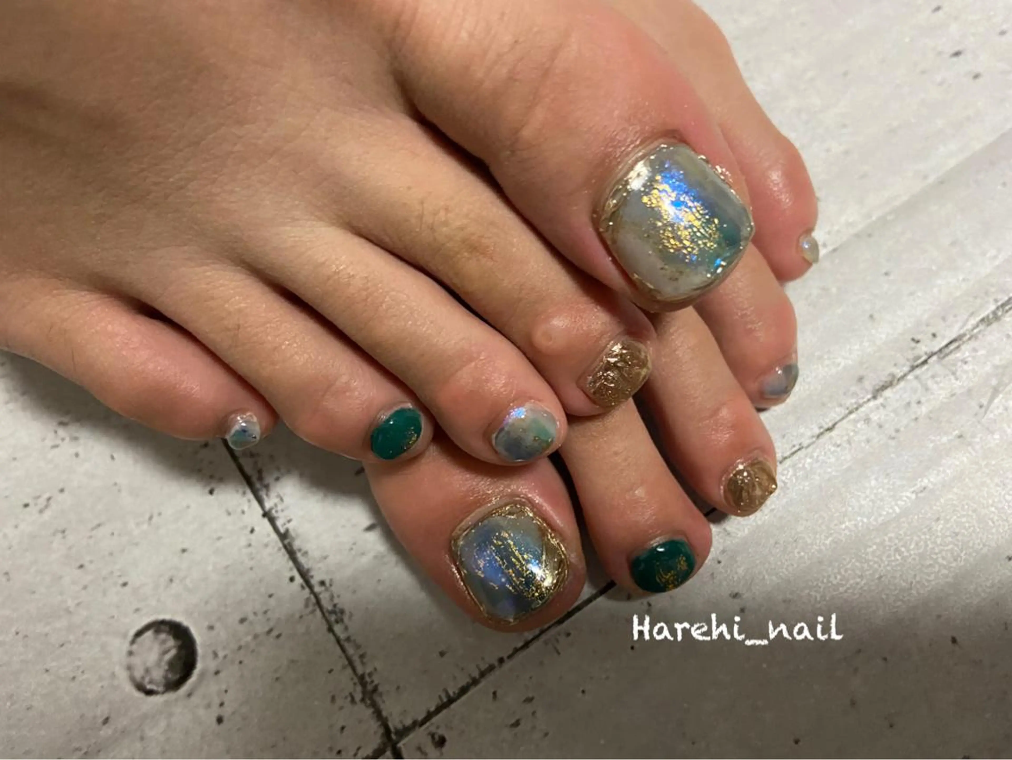 ネイル フットネイル Harehi_ nailのネイルデザイン