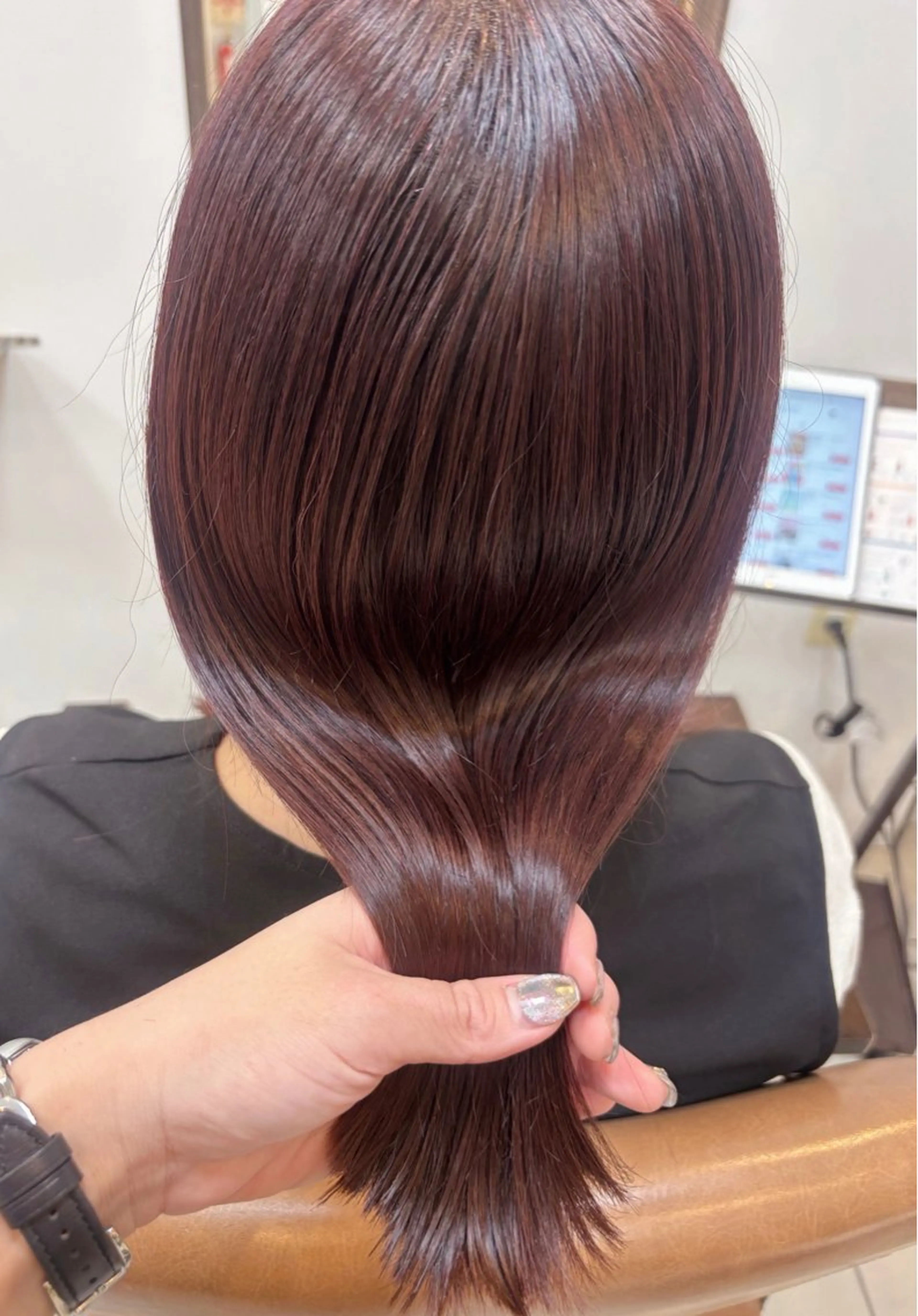 ミディアム カラー ブラウンカラー ラベンダーカラー ラベンダーブラウン 髪質改善 ヘアカラー 頭皮×髪質改善 透明感カラー💎中村のヘアスタイル