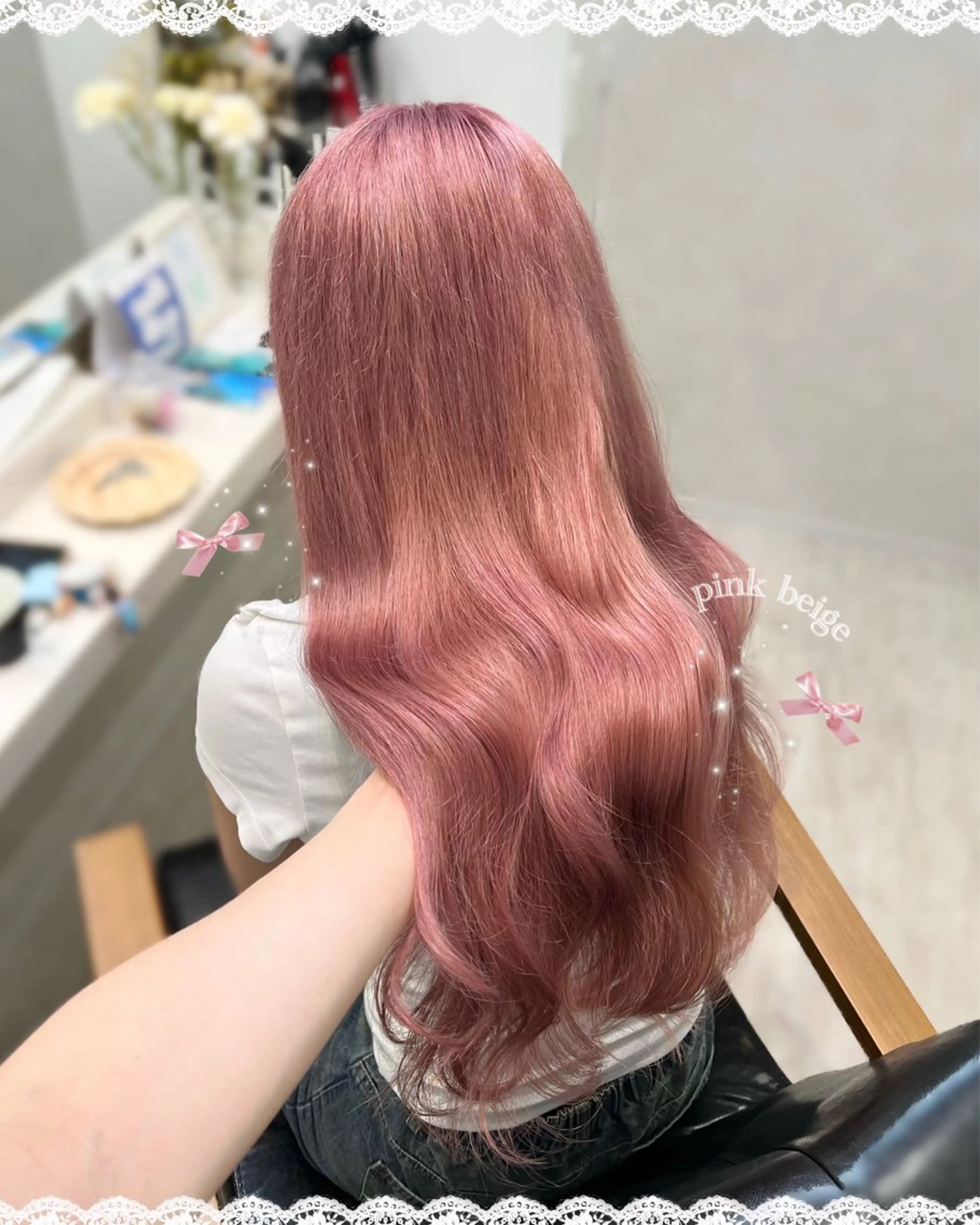 ロング カラー ブリーチ 菅村 緋莉🎀ガーリーヘアのヘアスタイル