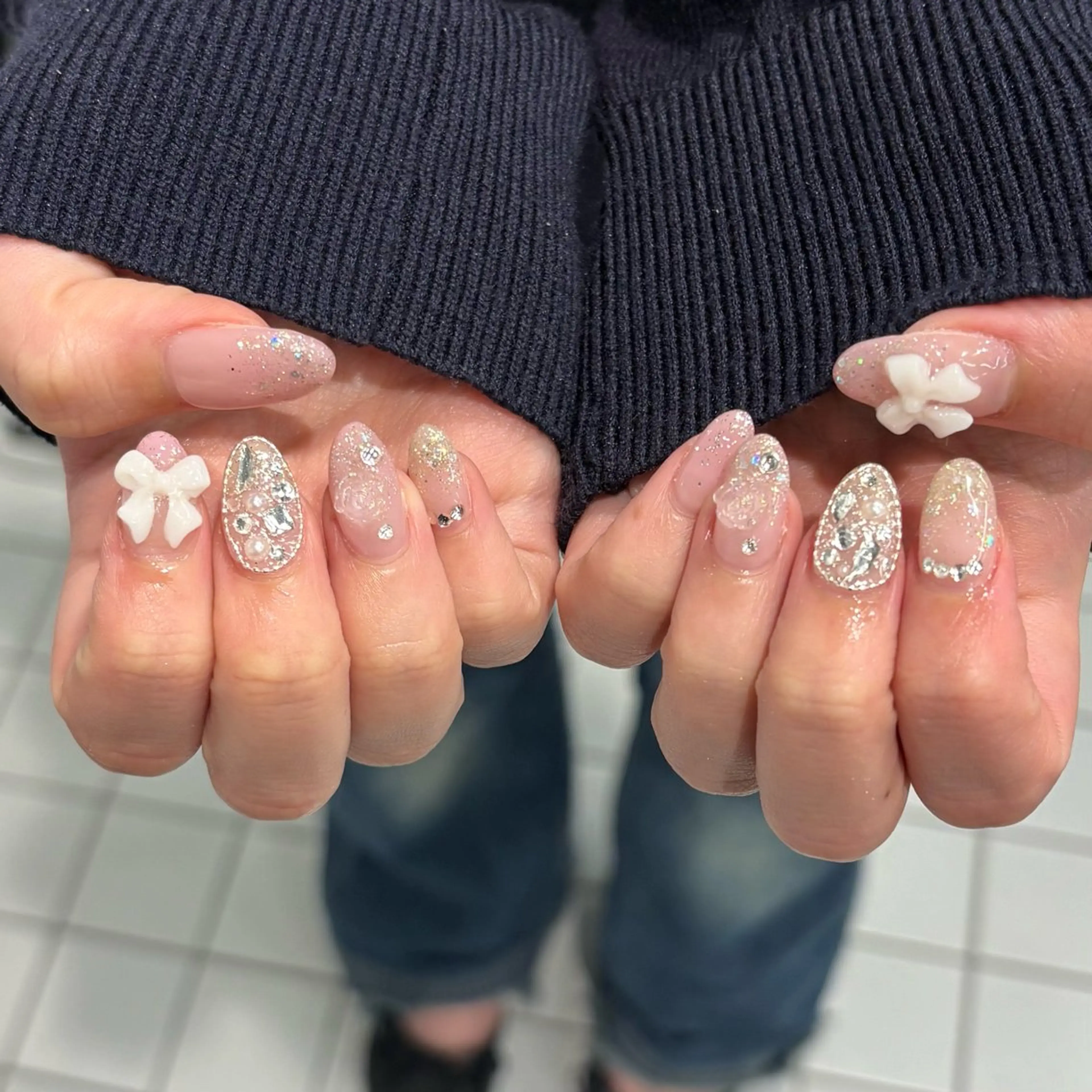 ネイル ジェルネイル ニュアンスネイル ハンドネイル eight横浜☁️ くまべのネイルデザイン