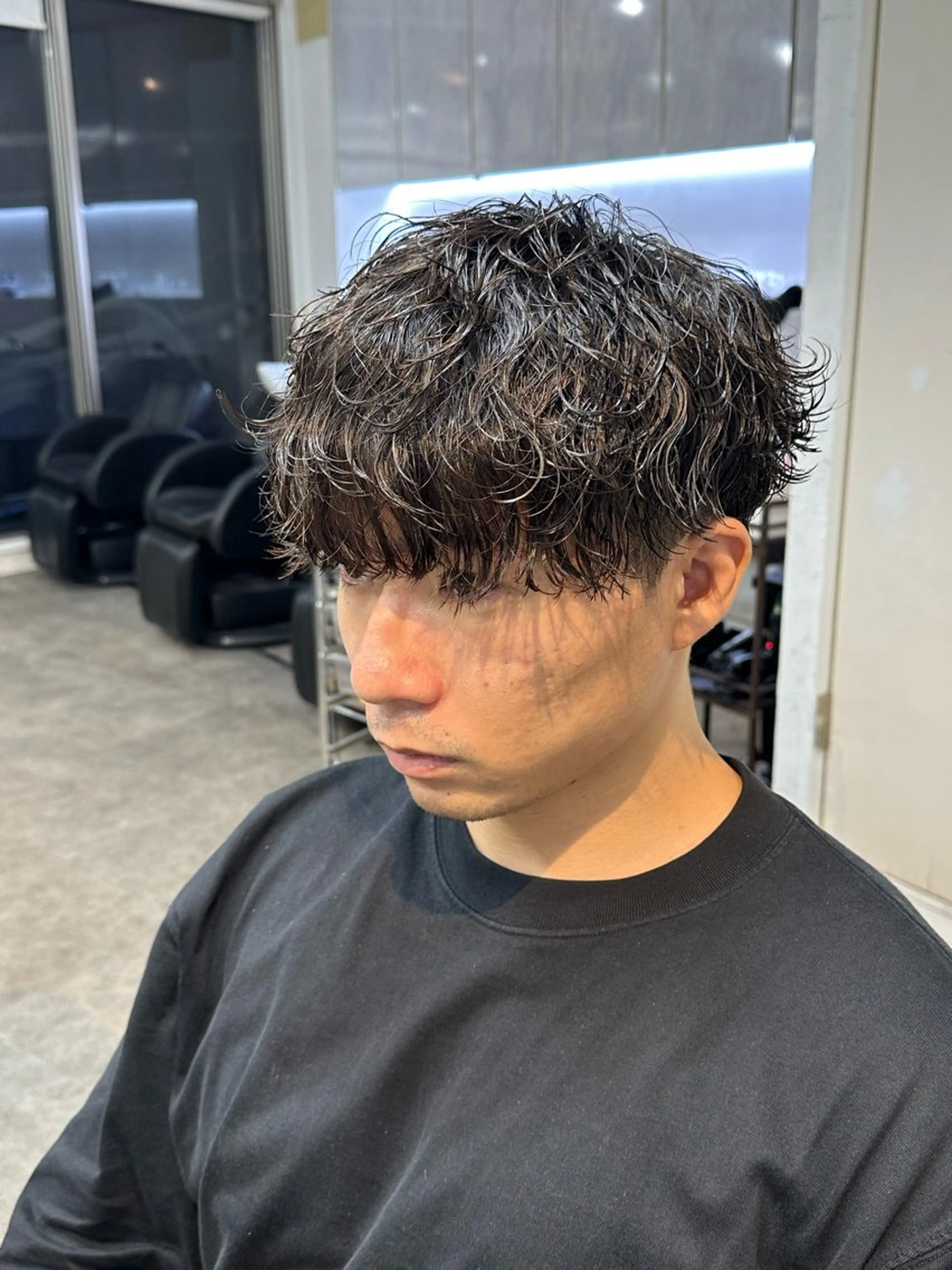 パーマ メンズ フェザーパーマ マッシュ メンズパーマ 学生（メンズ向け） メンズツイストパーマ fifth men's原宿所属・fifth/原宿/ シャドウパーマ/カズのヘアスタイル