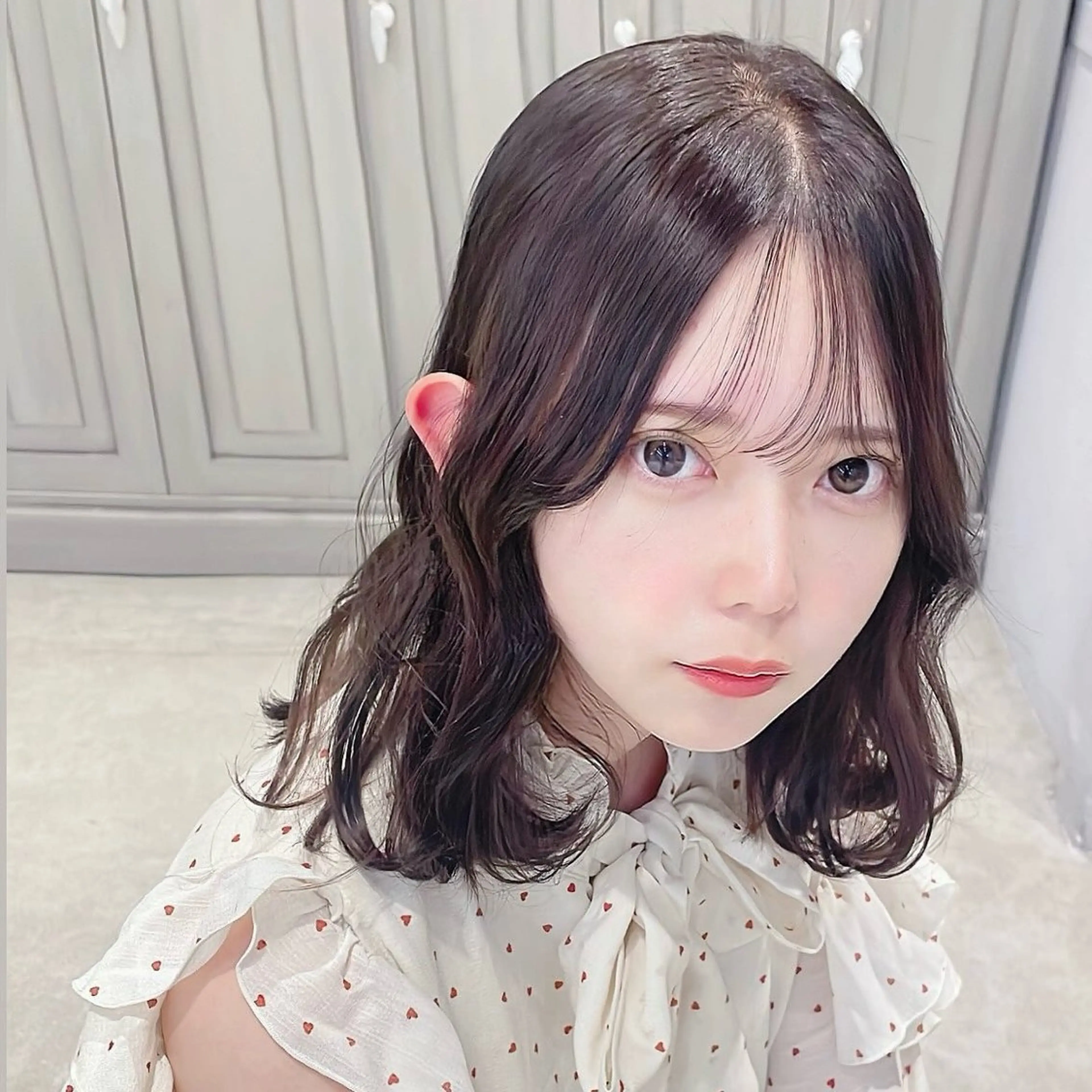 ロング カラー ヘアカラー 鎌形 李々果のヘアスタイル